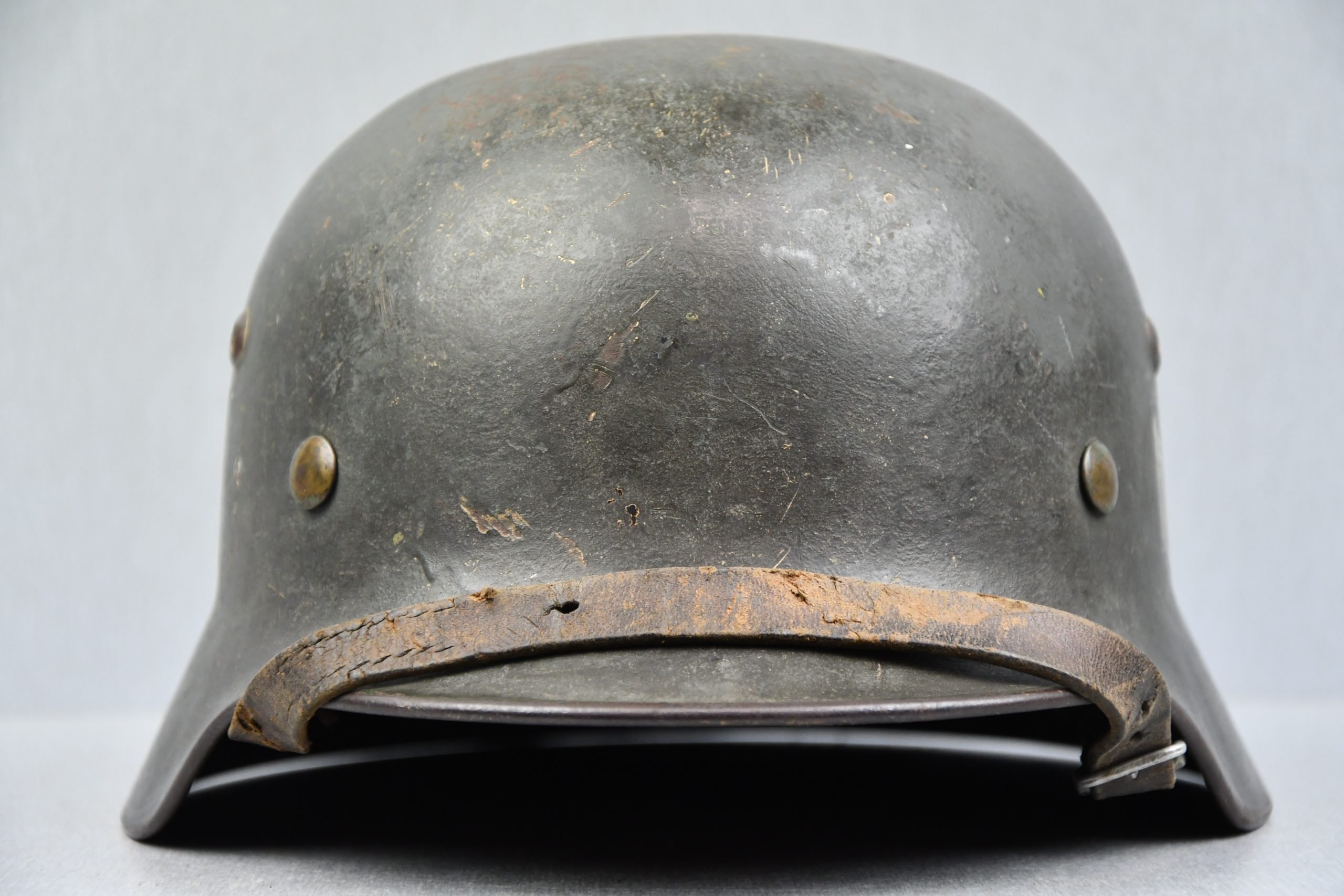 M35 army (Heer) ex-double decal 'overpaint' steel helmet Q64 — image 4