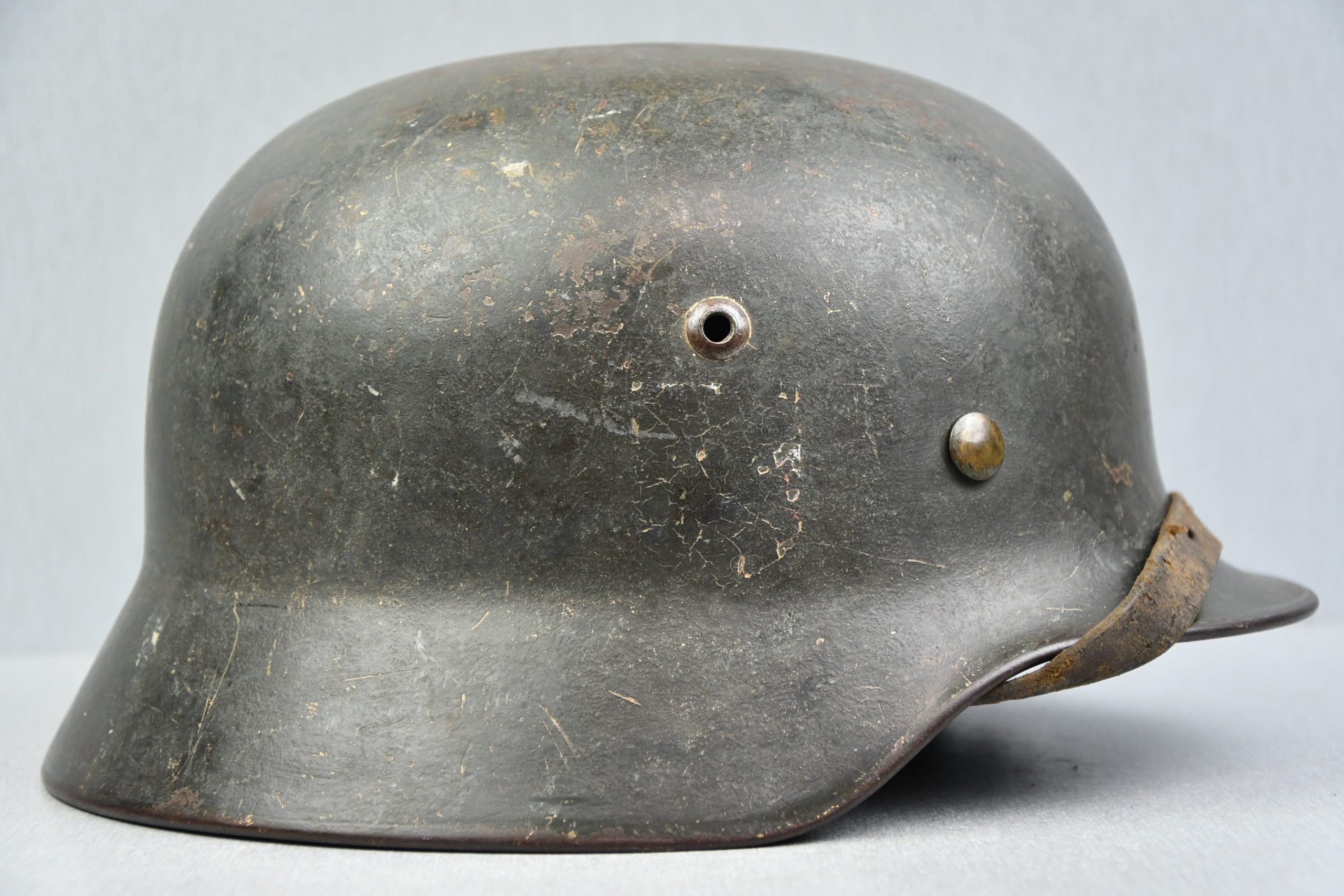 M35 army (Heer) ex-double decal 'overpaint' steel helmet Q64 — image 5