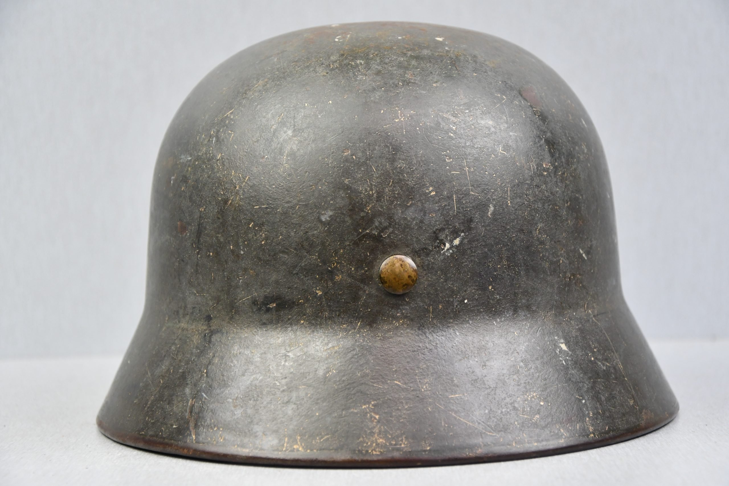 M35 army (Heer) ex-double decal 'overpaint' steel helmet Q64 — image 7