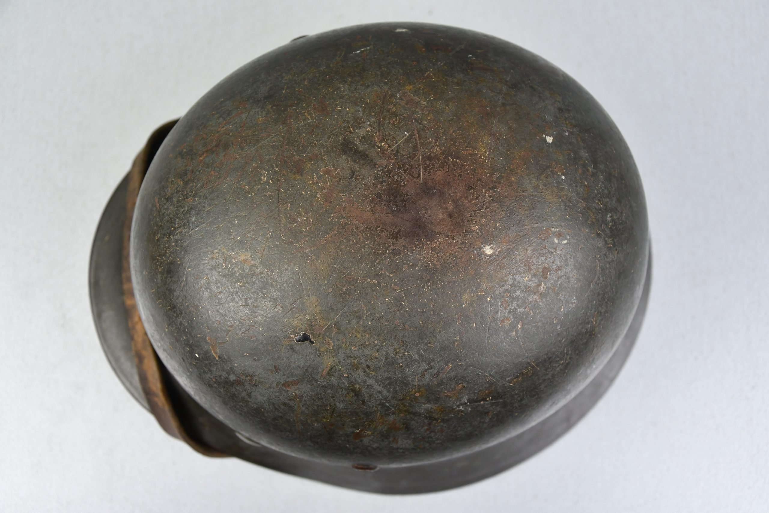 M35 army (Heer) ex-double decal 'overpaint' steel helmet Q64 — image 9