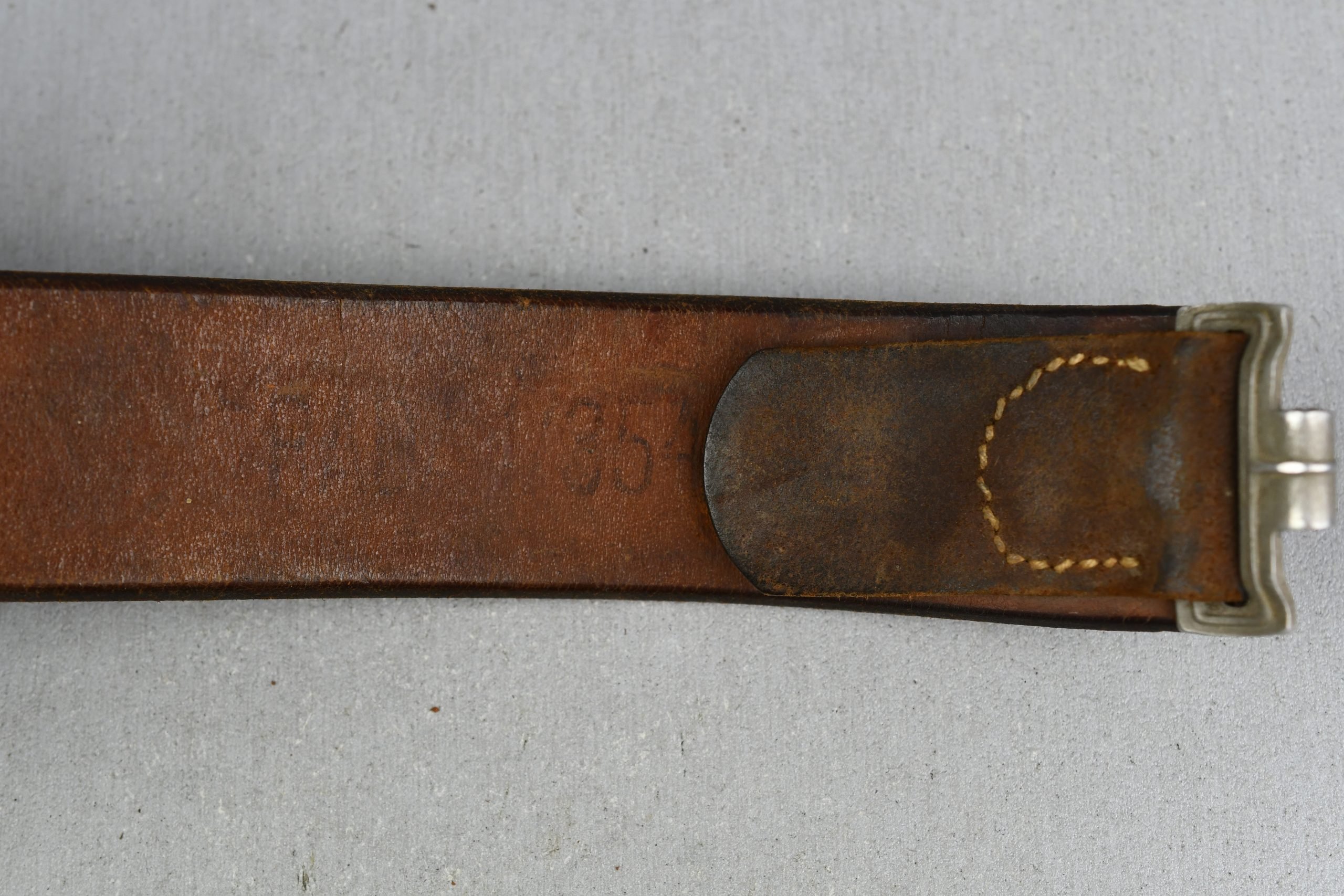 Early Wehrmacht equipment belt with aluminum hook by Karl Kuhne 1938 — image 3