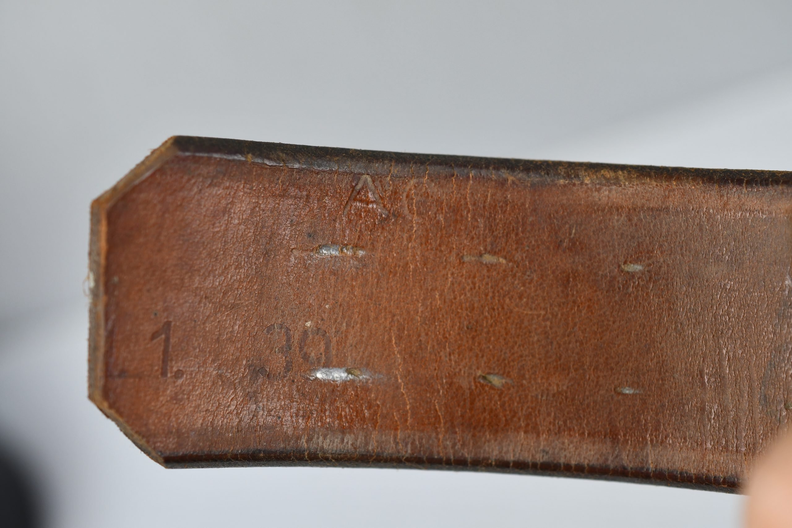 Early Wehrmacht equipment belt with aluminum hook by Karl Kuhne 1938 — image 7