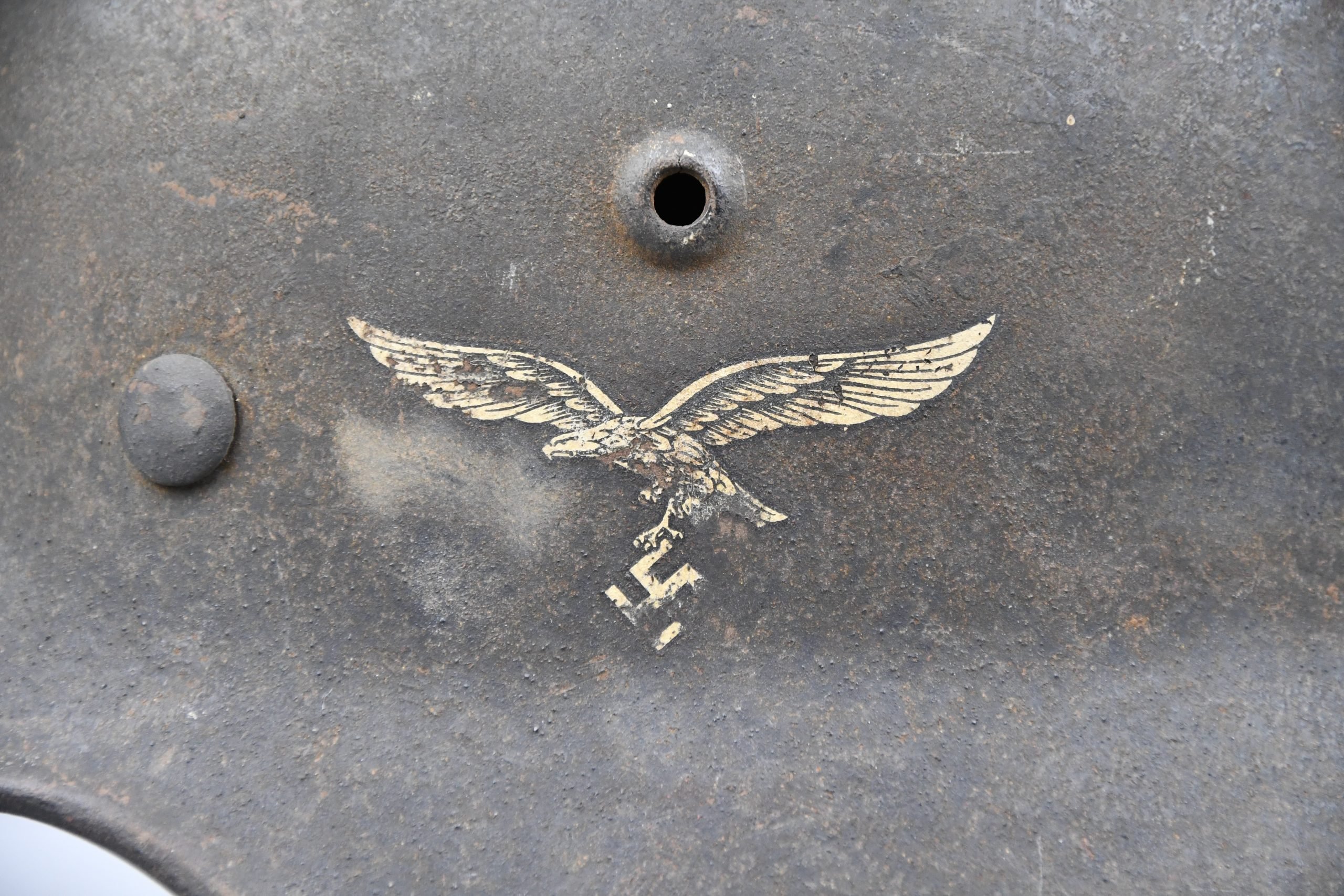 M40 Luftwaffe single decal steel helmet hkp64 — image 2