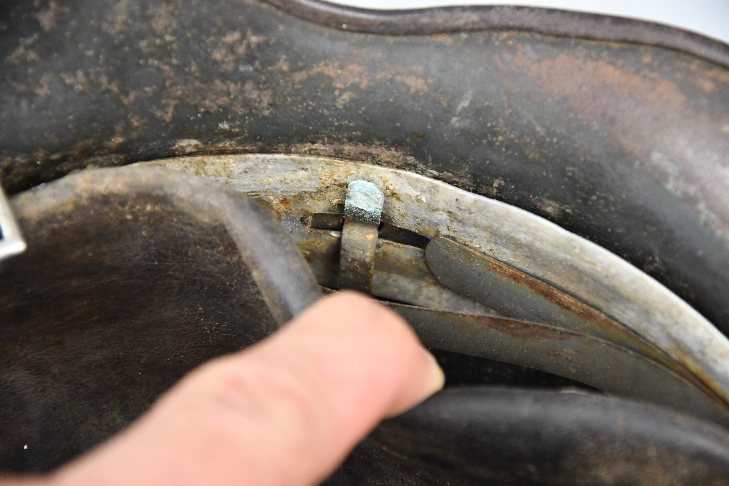 M35 Luftwaffe double decal steel helmet with droop tail eagle ET66 1935 — image 14