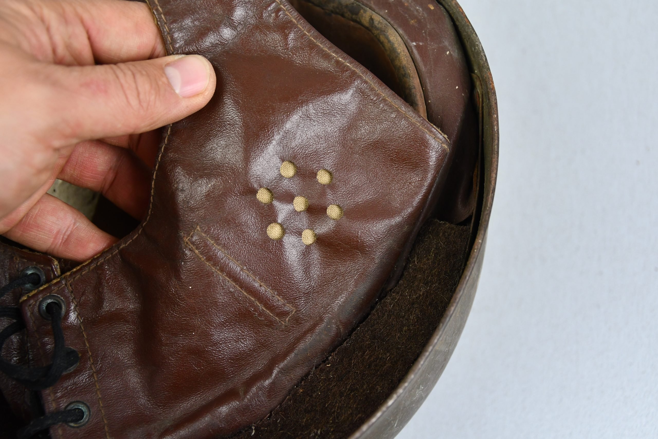 WW2 British motorcycle 'dispatch rider' helmet by BMB 1942 — image 11