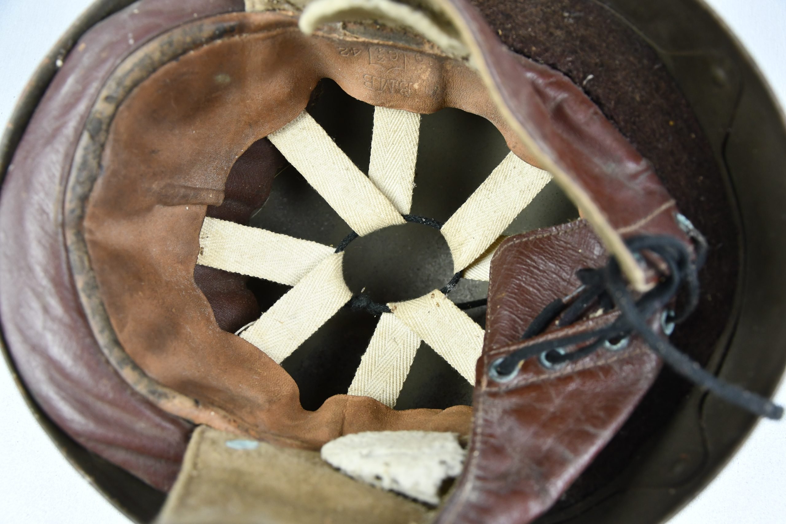 WW2 British motorcycle 'dispatch rider' helmet by BMB 1942 — image 8