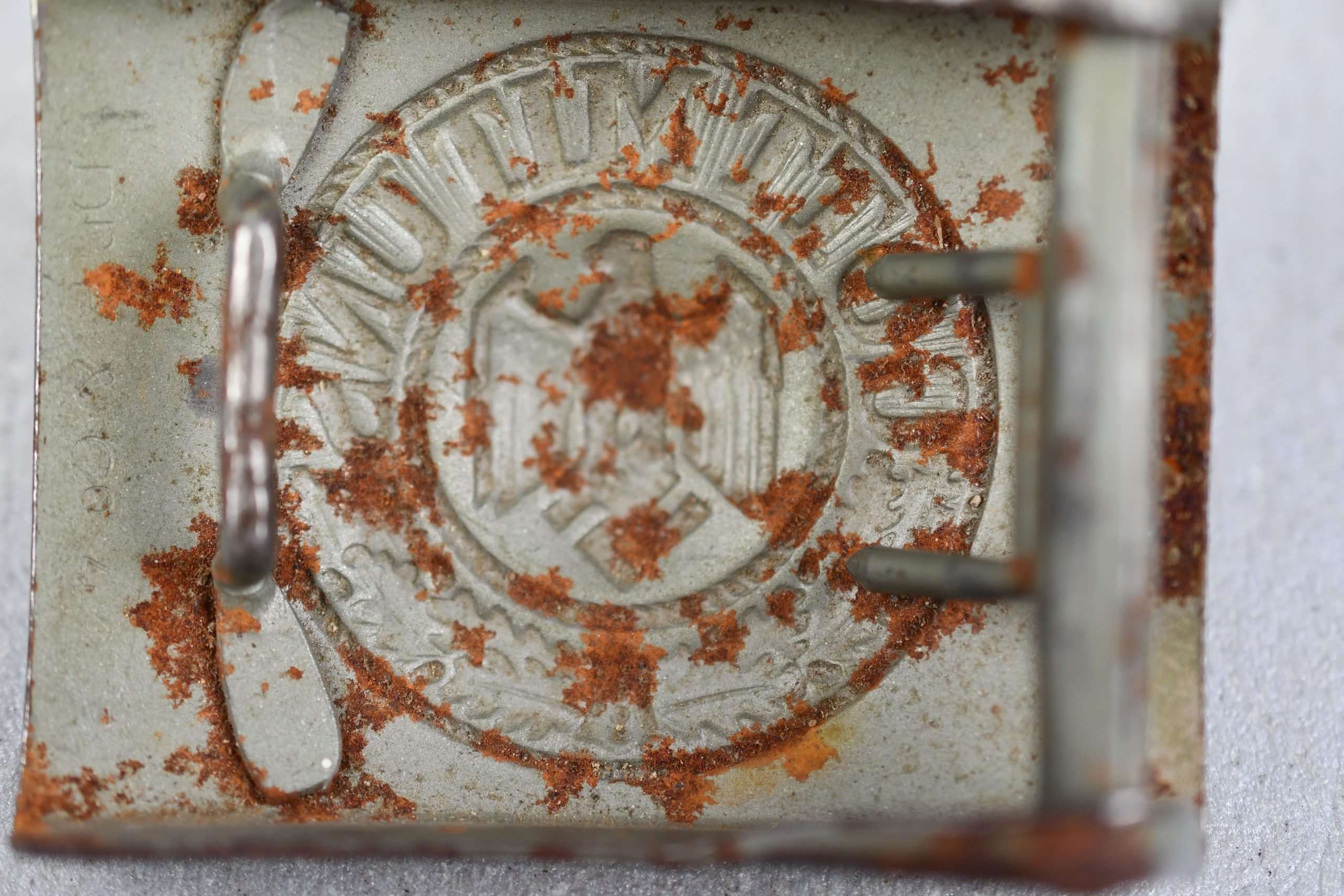 RARE Army (Heer) steel belt buckle by Dr. Franke & Co 1942 in silver — image 3