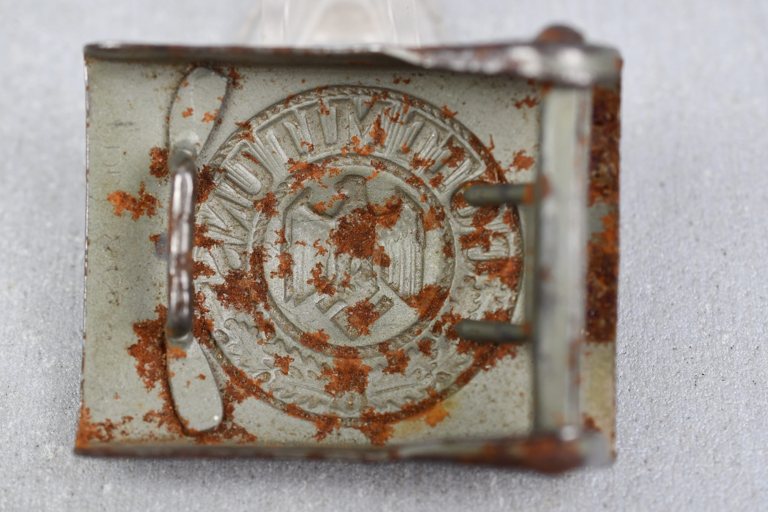 RARE Army (Heer) steel belt buckle by Dr. Franke & Co 1942 in silver — image 4