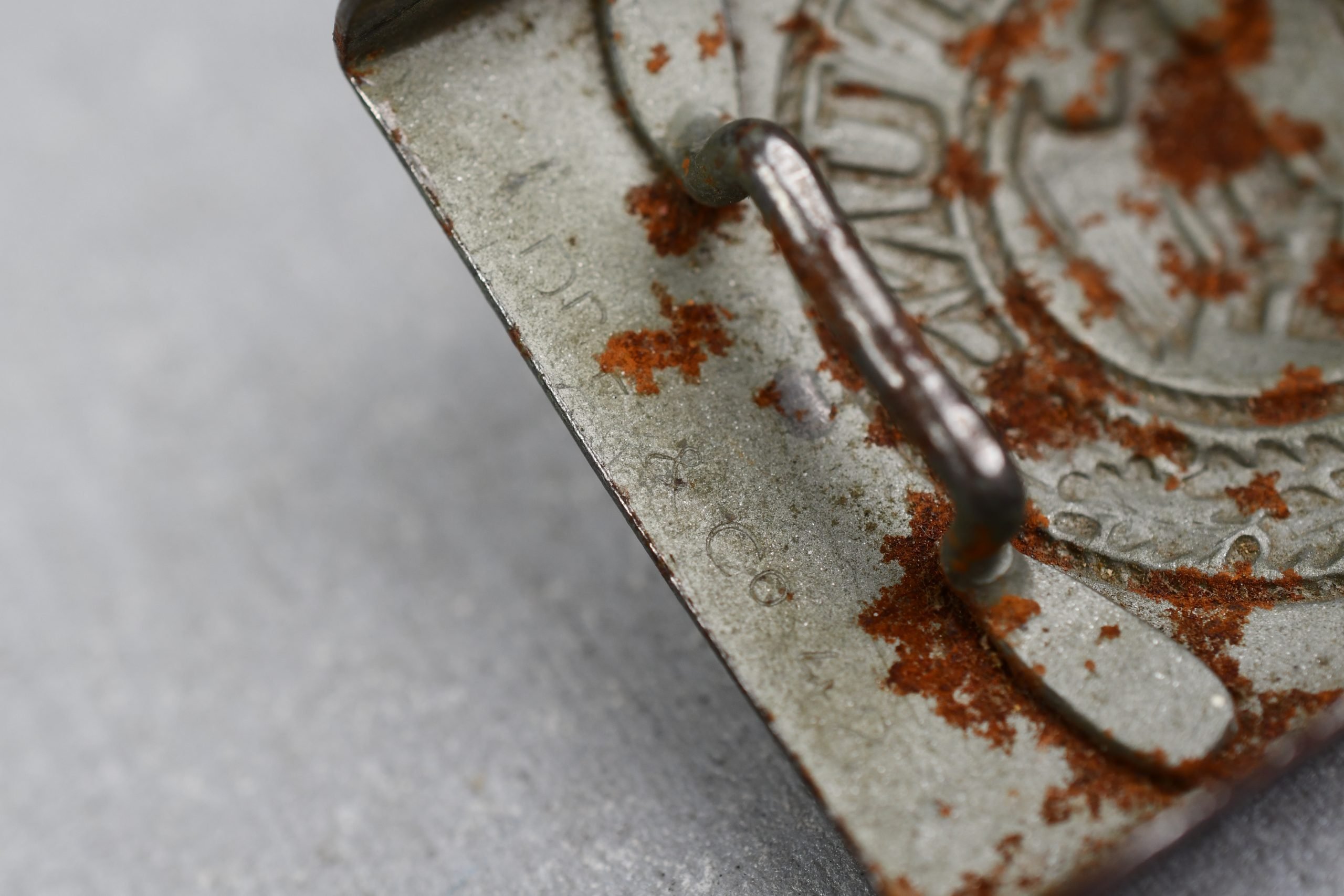 RARE Army (Heer) steel belt buckle by Dr. Franke & Co 1942 in silver — image 5