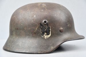 M40 Waffen-SS single decal steel helmet Q66