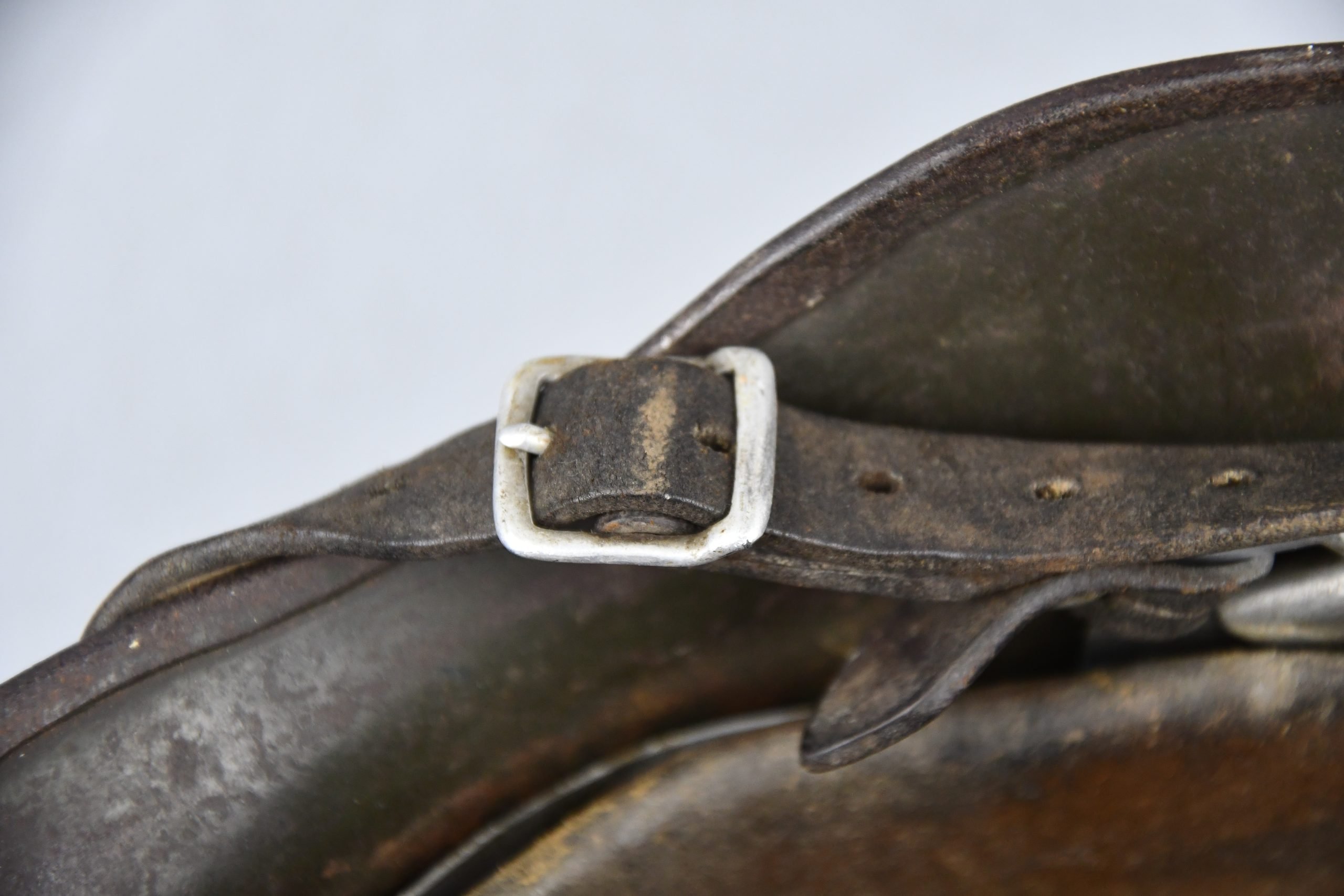 M35 army (Heer) ex-double decal 'overpaint' camouflage steel helmet Q66 — image 12