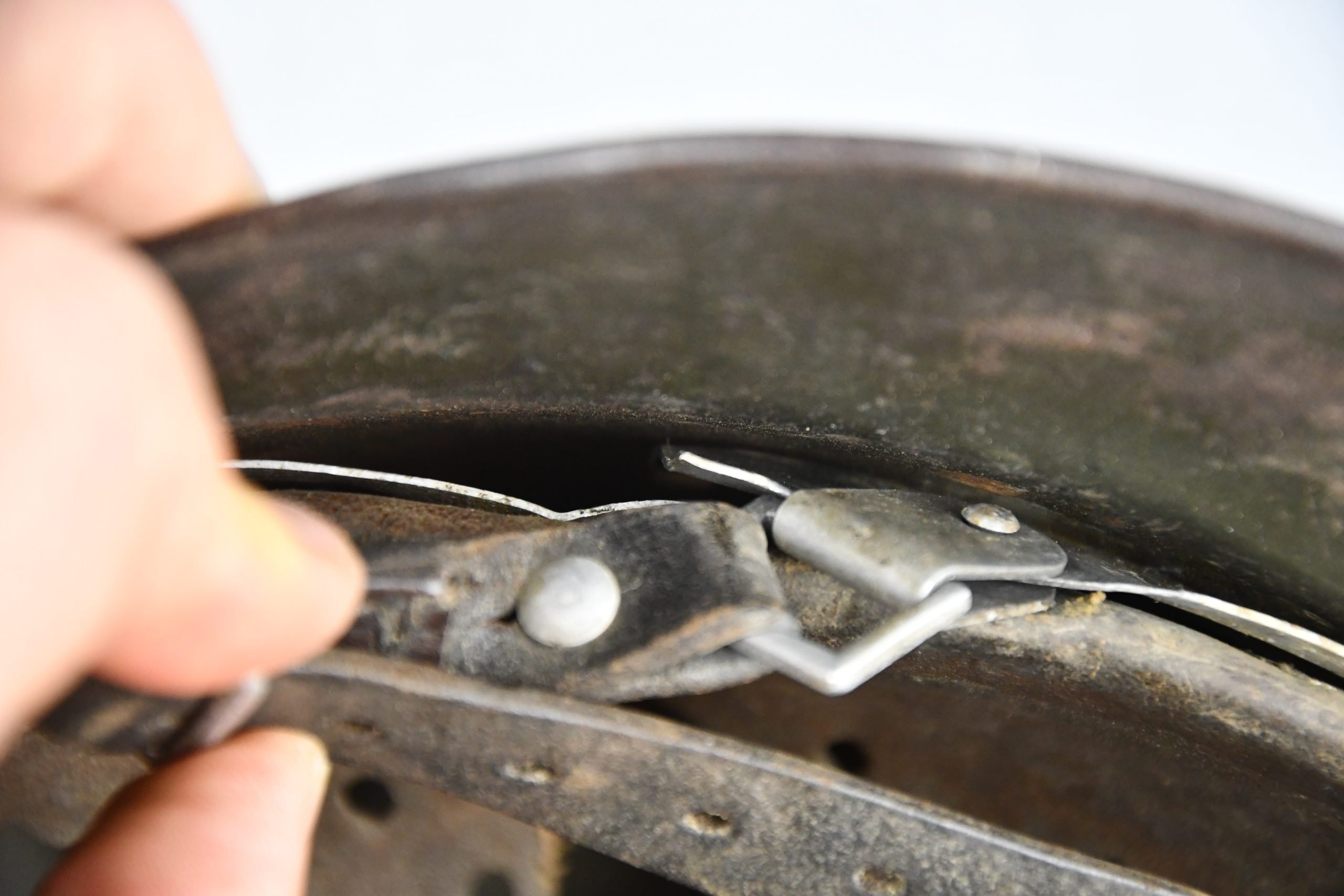 M35 army (Heer) ex-double decal 'overpaint' camouflage steel helmet Q66 — image 15