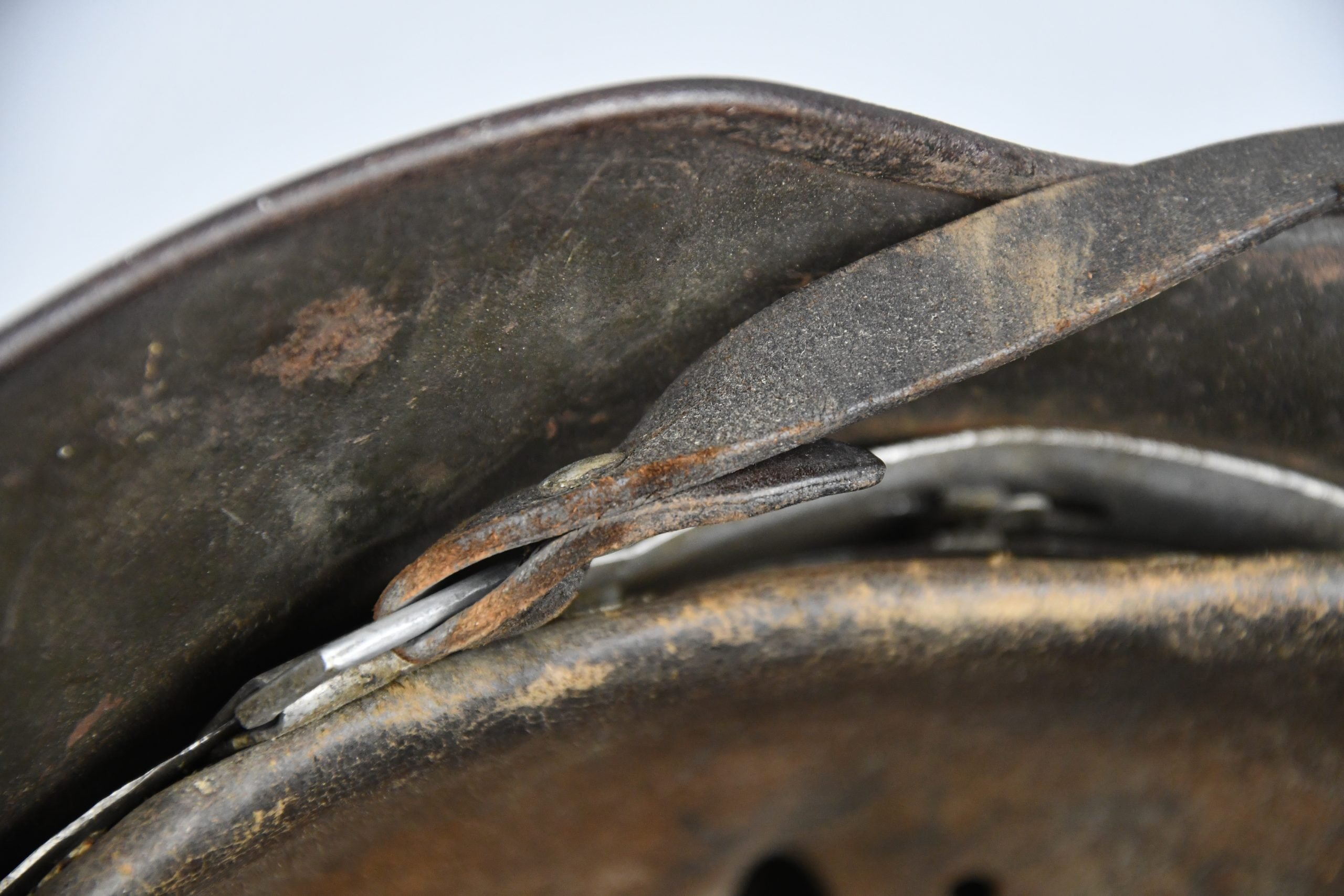 M35 army (Heer) ex-double decal 'overpaint' camouflage steel helmet Q66 — image 16