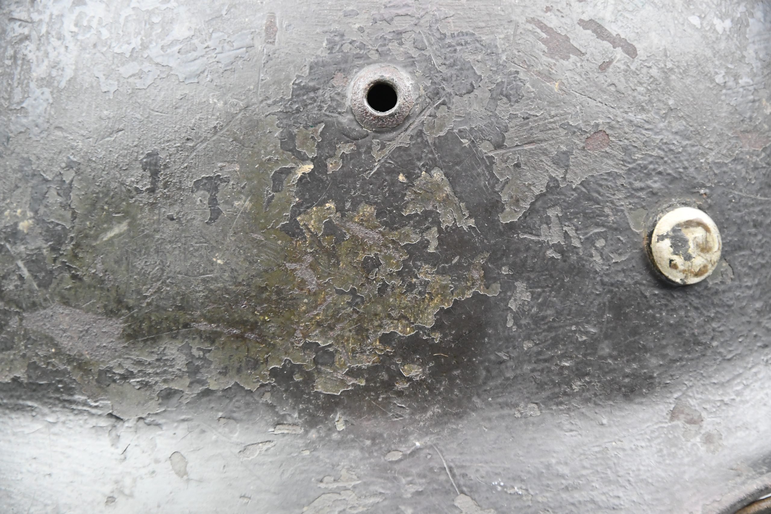 M35 army (Heer) ex-double decal 'overpaint' camouflage steel helmet Q66 — image 5