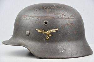 M40 Luftwaffe single decal steel helmet ET64