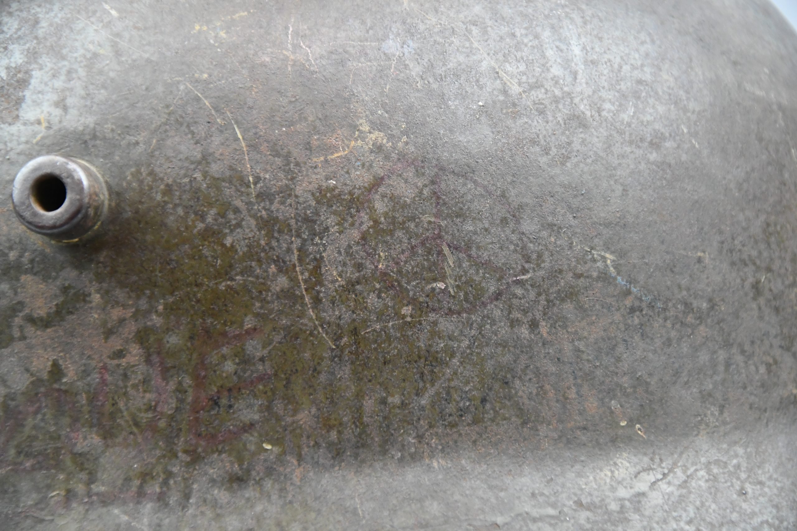 WW1 German M16 steel helmet ET66 with strap — image 3