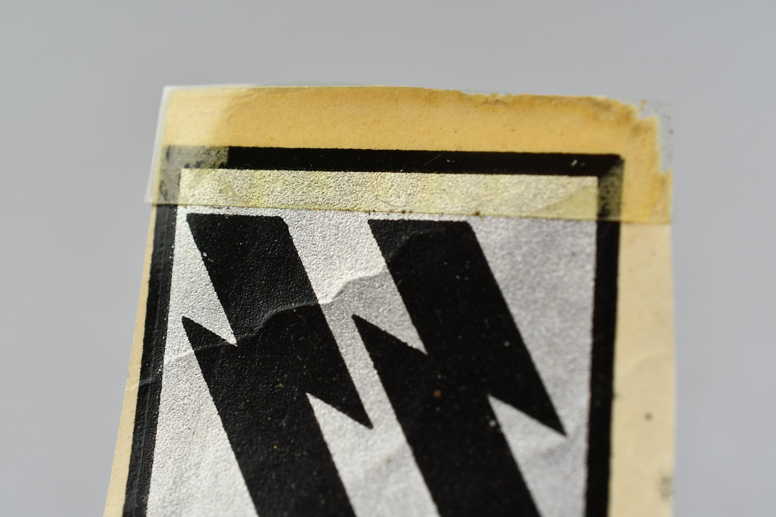 RARE Waffen-SS unissued helmet decal 'Austrian mirror runes' — image 3