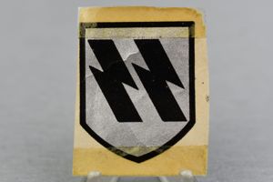 RARE Waffen-SS unissued helmet decal 'Austrian mirror runes'