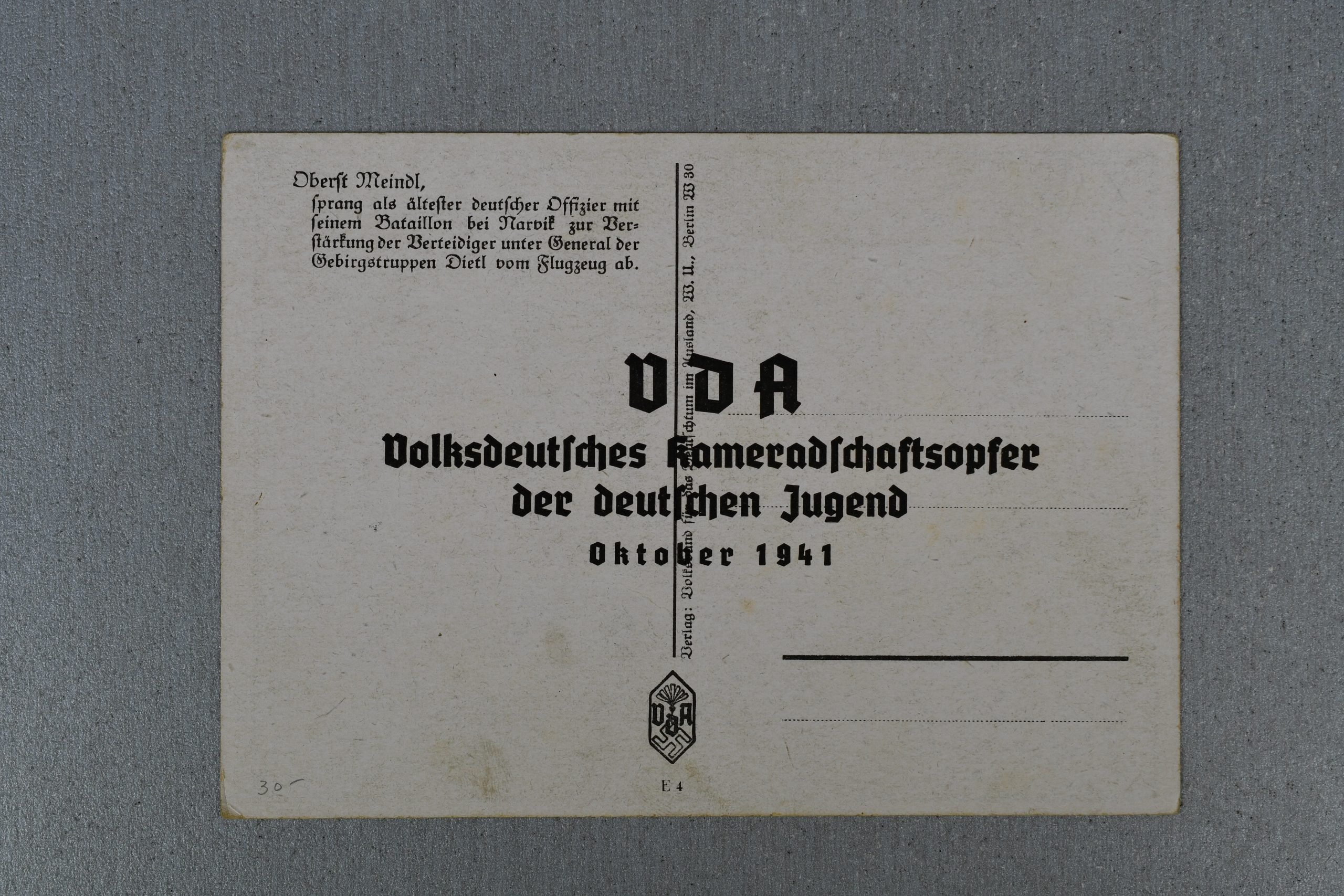 Willrich Postcard Gebirgsjäger Oberst Meindl — image 2