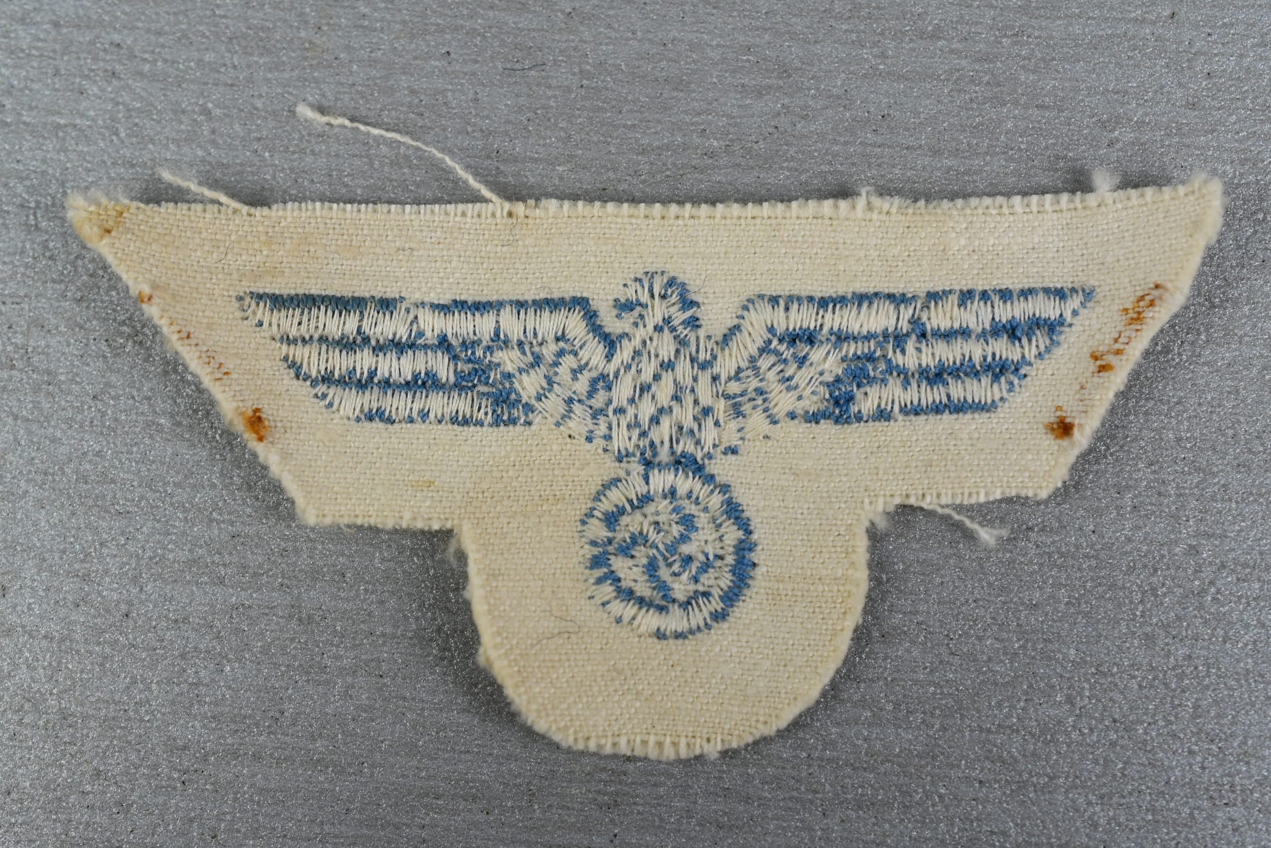 RARE Kriegsmarine French made cap eagle for white cook hat — image 2