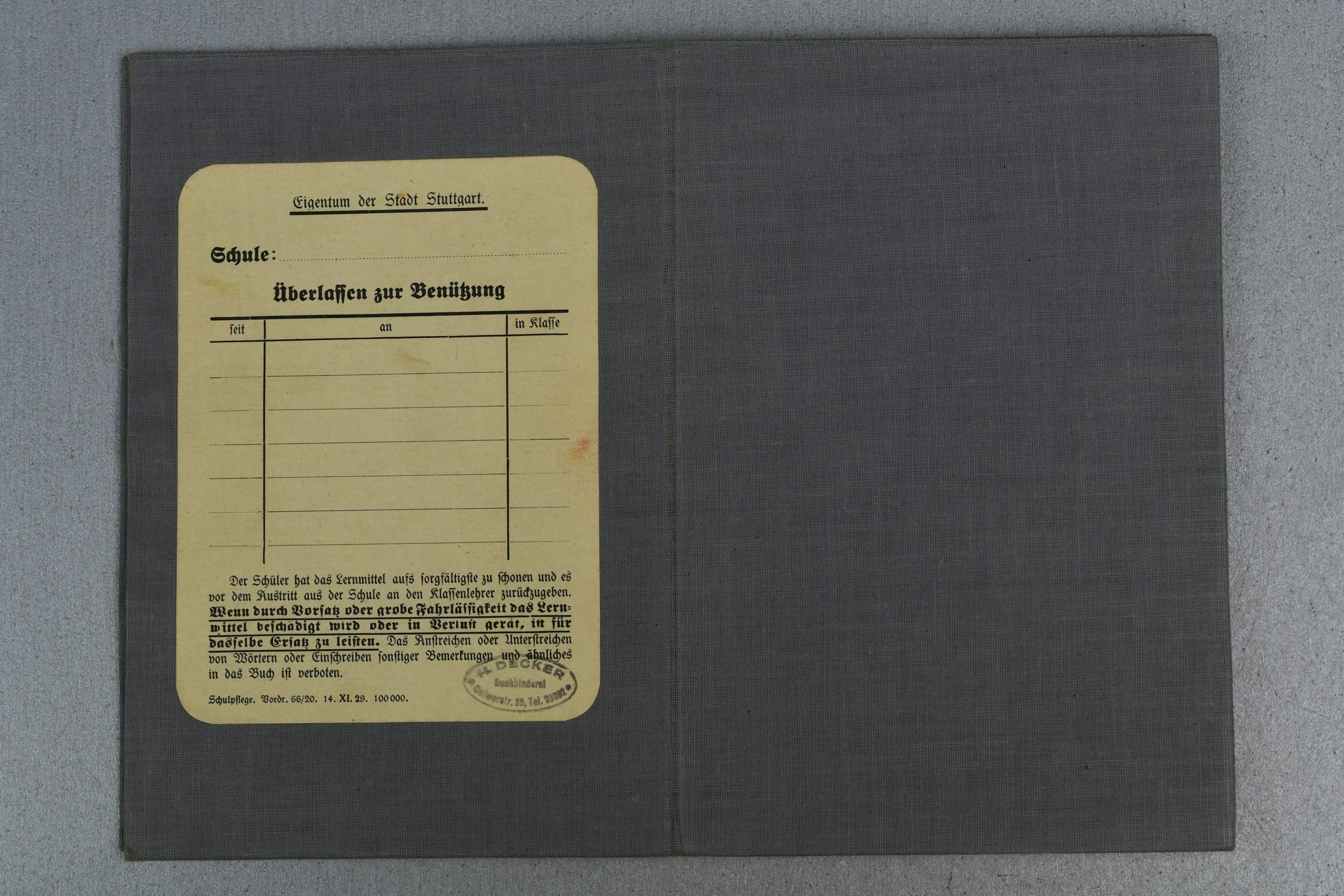 Linen based map of Stuttgart 1931 — image 2