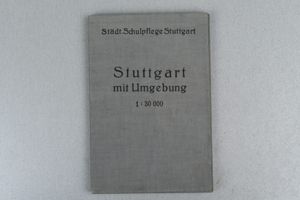 Linen based map of Stuttgart 1931