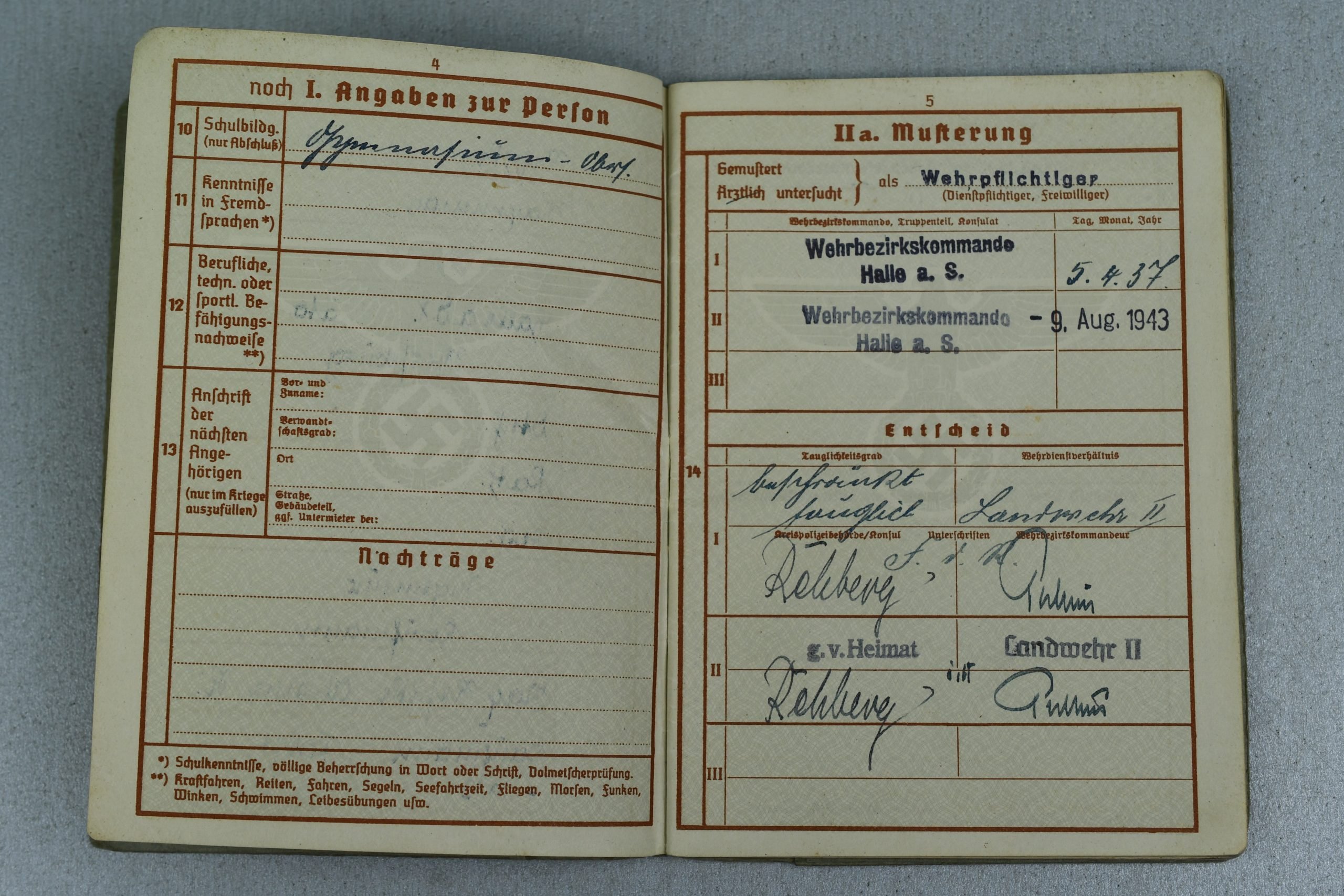 Army (Heer) Wehrpass ww1 veteran Iron Cross, Wound badge — image 5