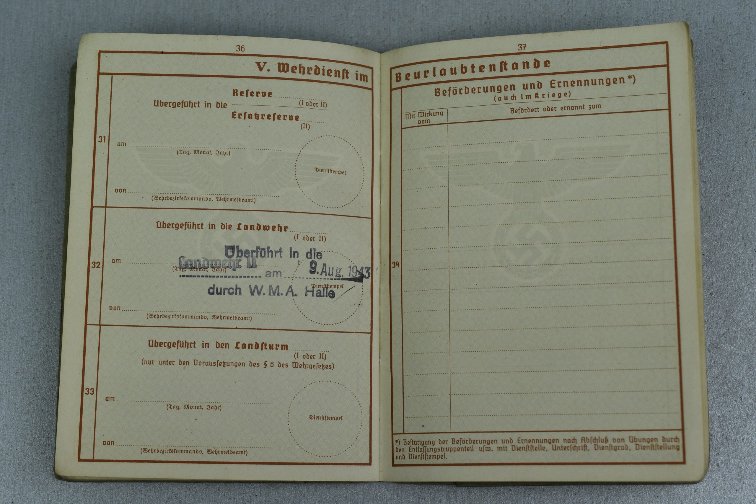 Army (Heer) Wehrpass ww1 veteran Iron Cross, Wound badge — image 7