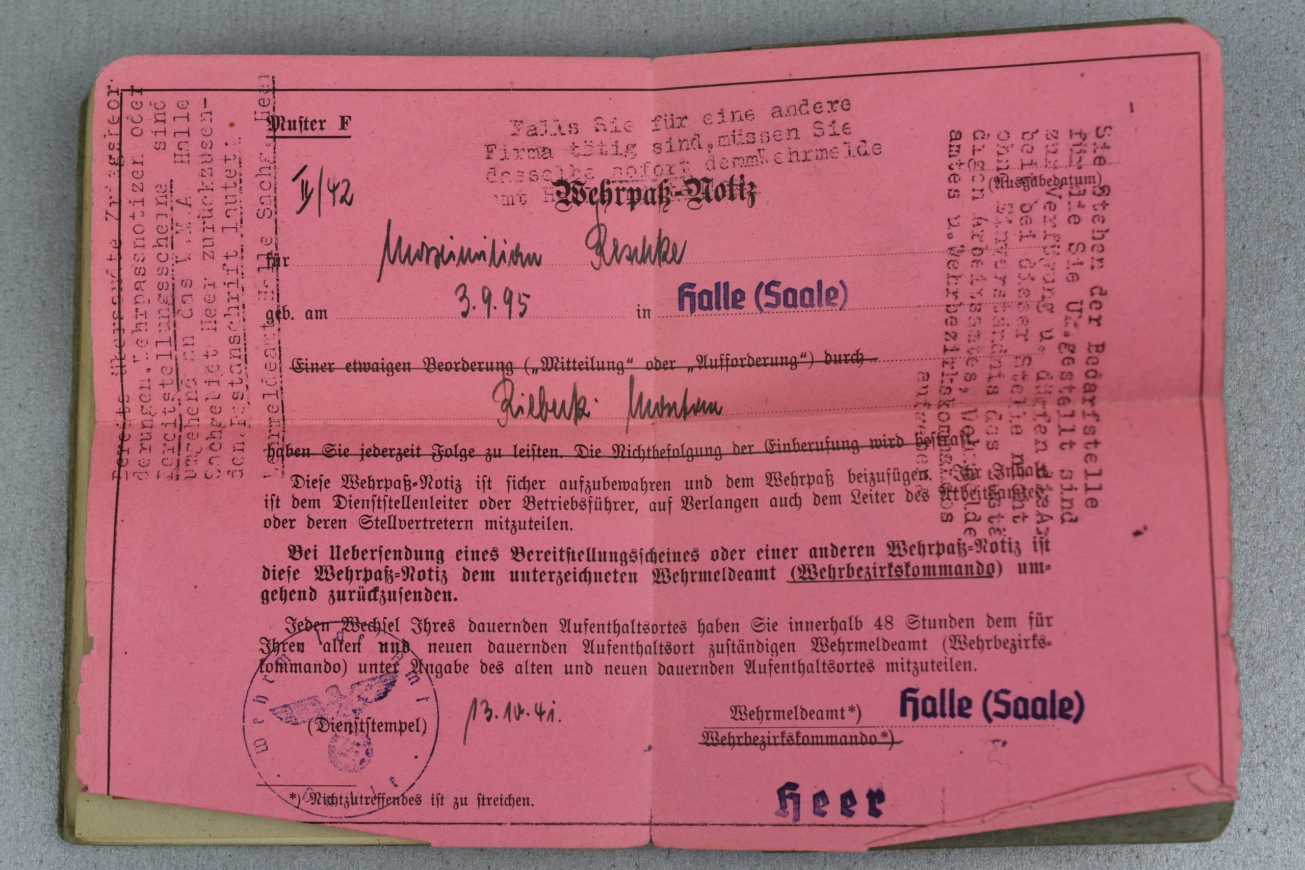 Army (Heer) Wehrpass ww1 veteran Iron Cross, Wound badge — image 9