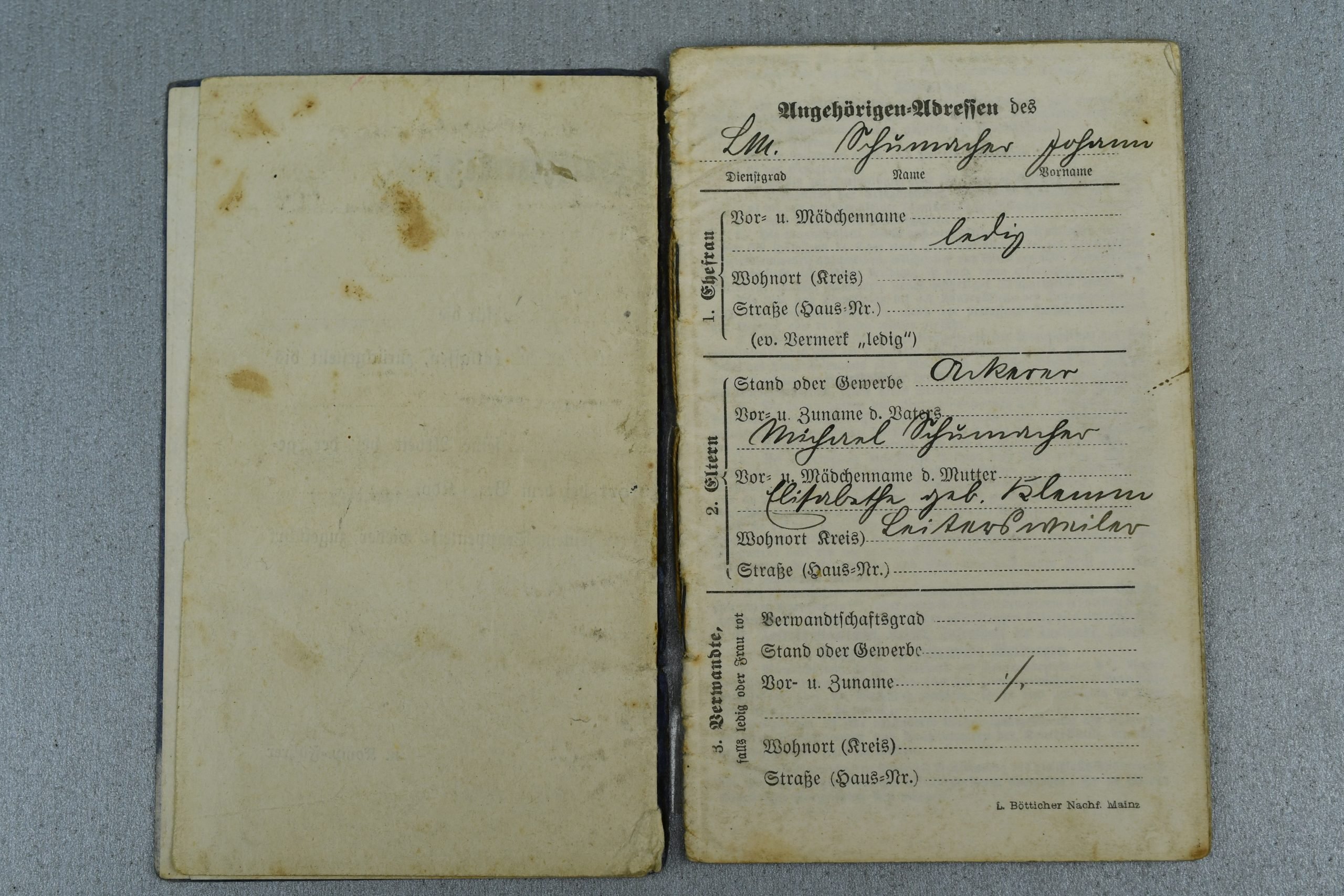 WW1 German 'Militärpass' — image 2