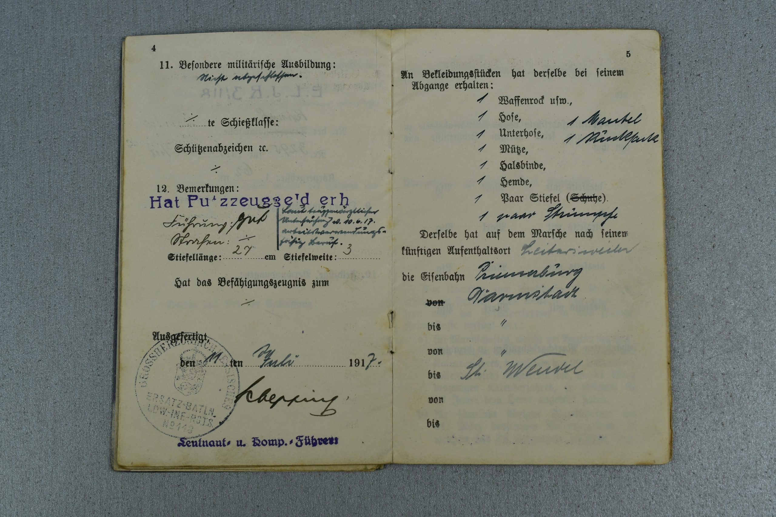 WW1 German 'Militärpass' — image 5