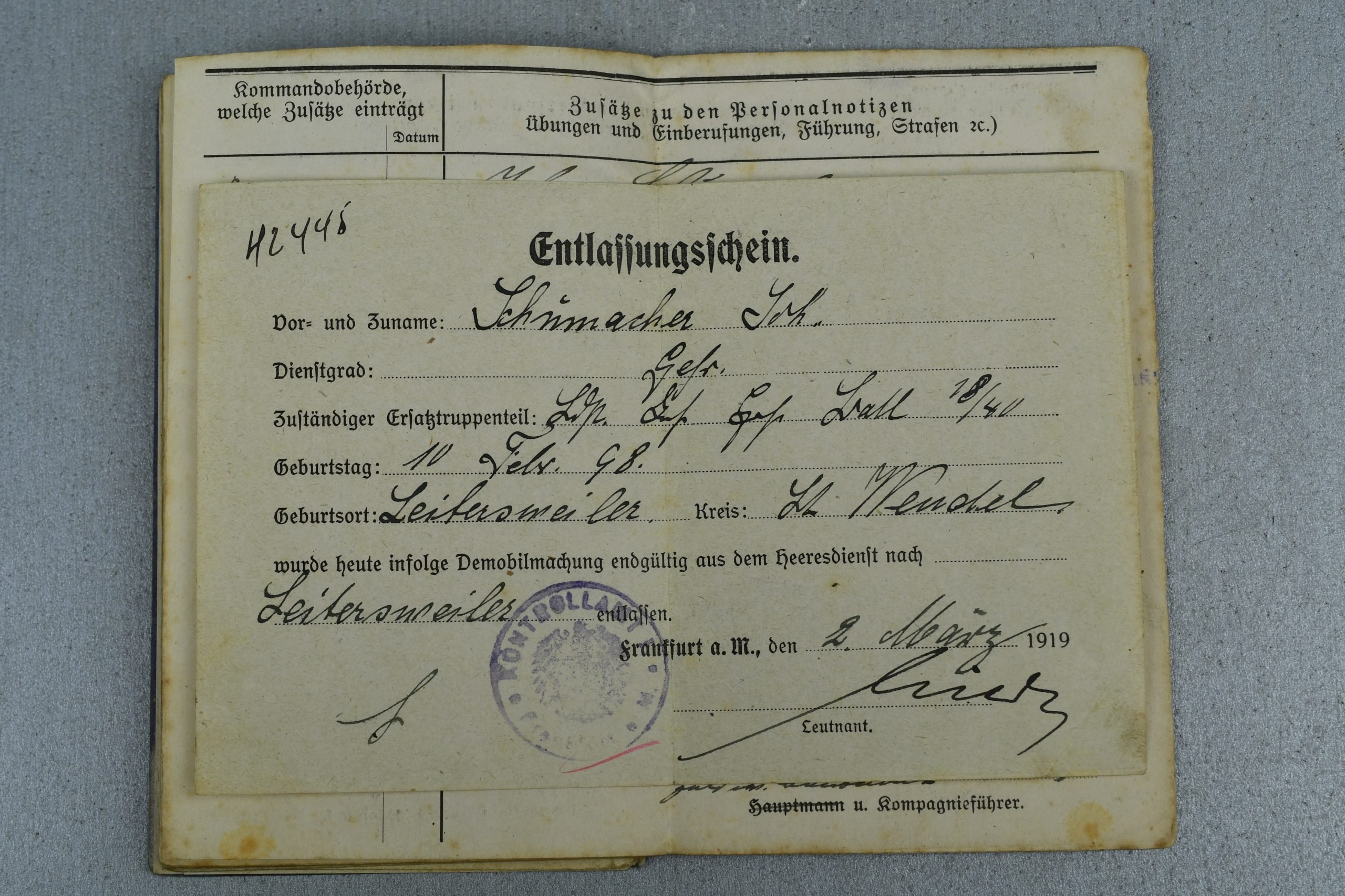 WW1 German 'Militärpass' — image 7