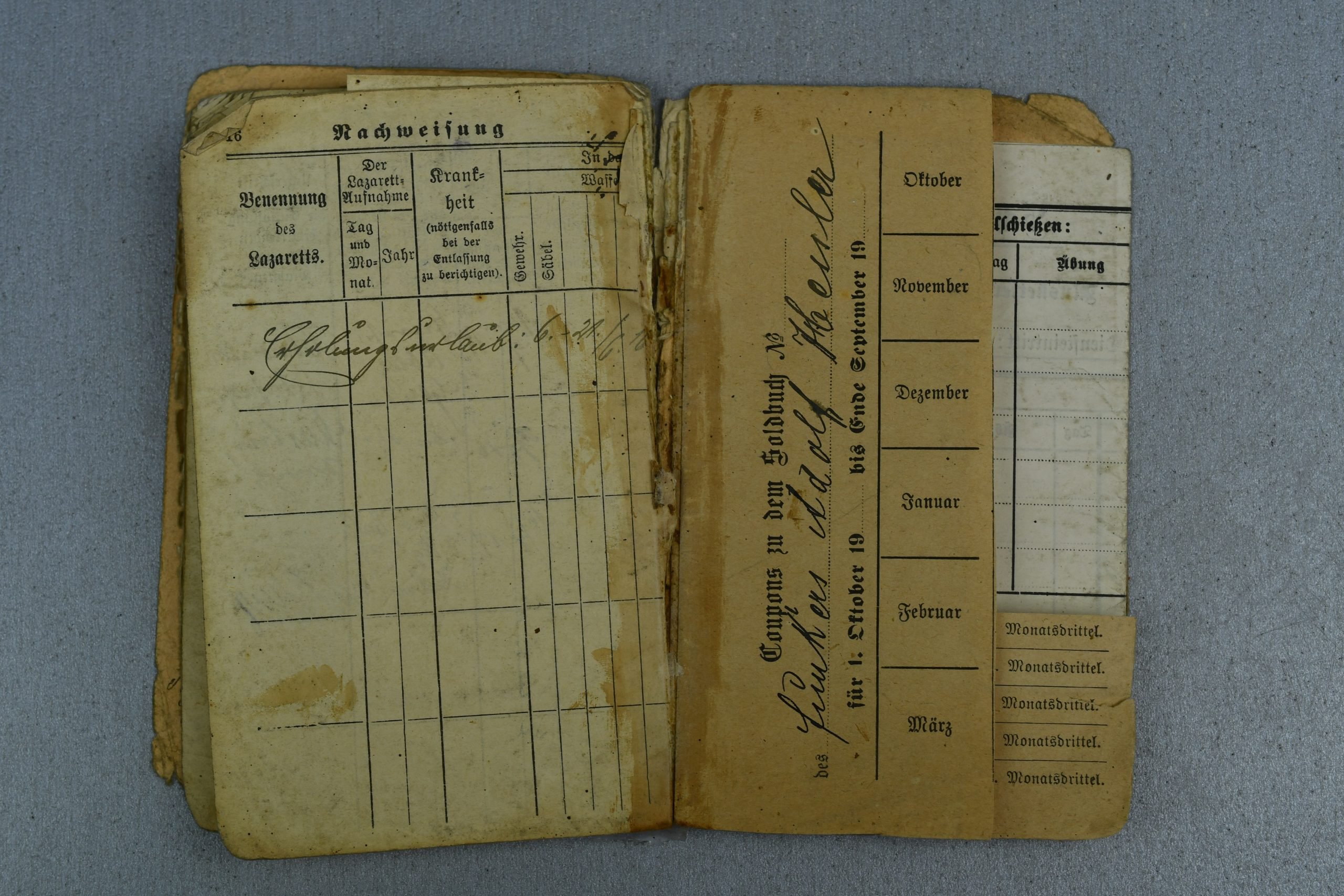 WW1 German Soldbuch Western Front Belgium – Gent — image 11