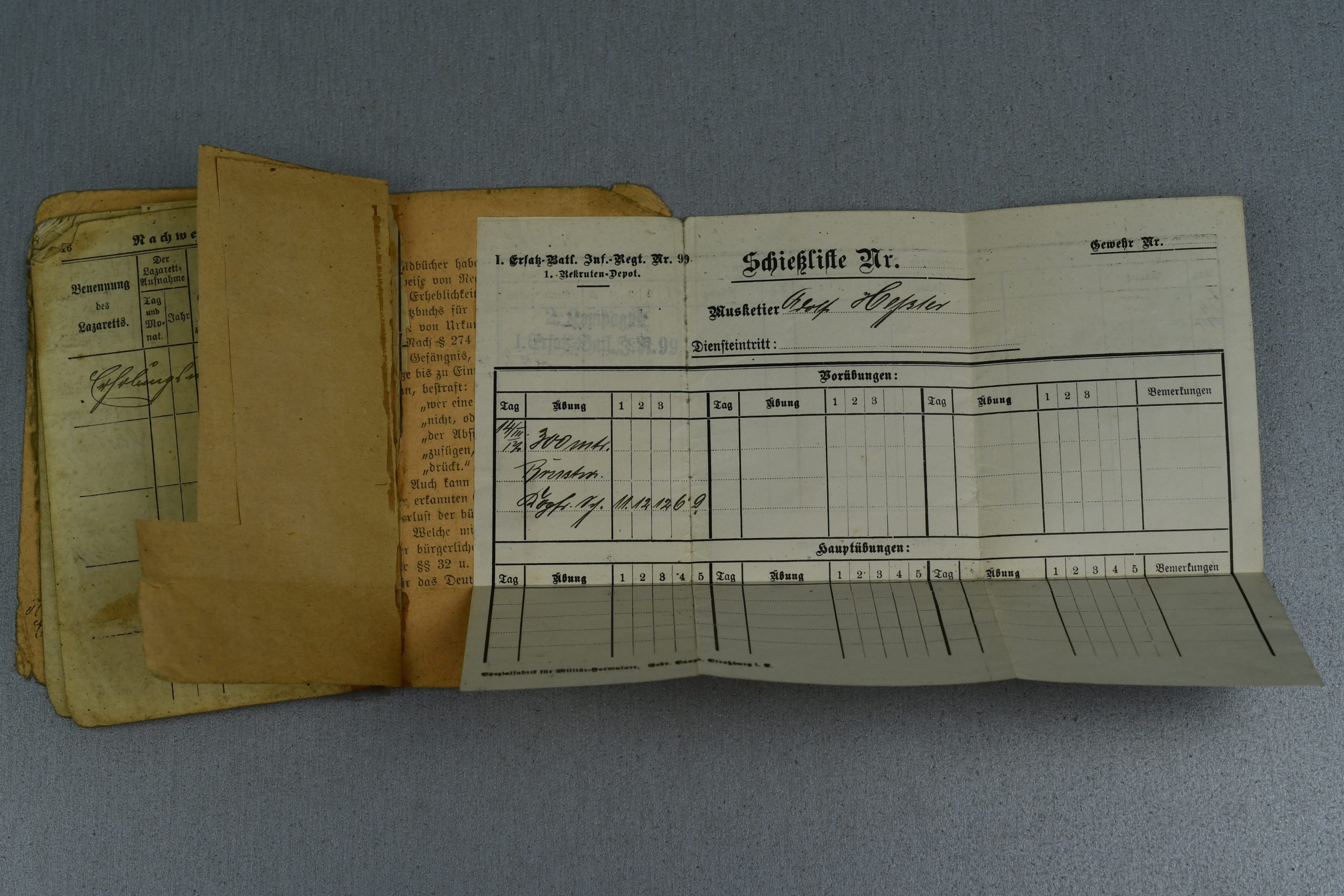 WW1 German Soldbuch Western Front Belgium – Gent — image 12