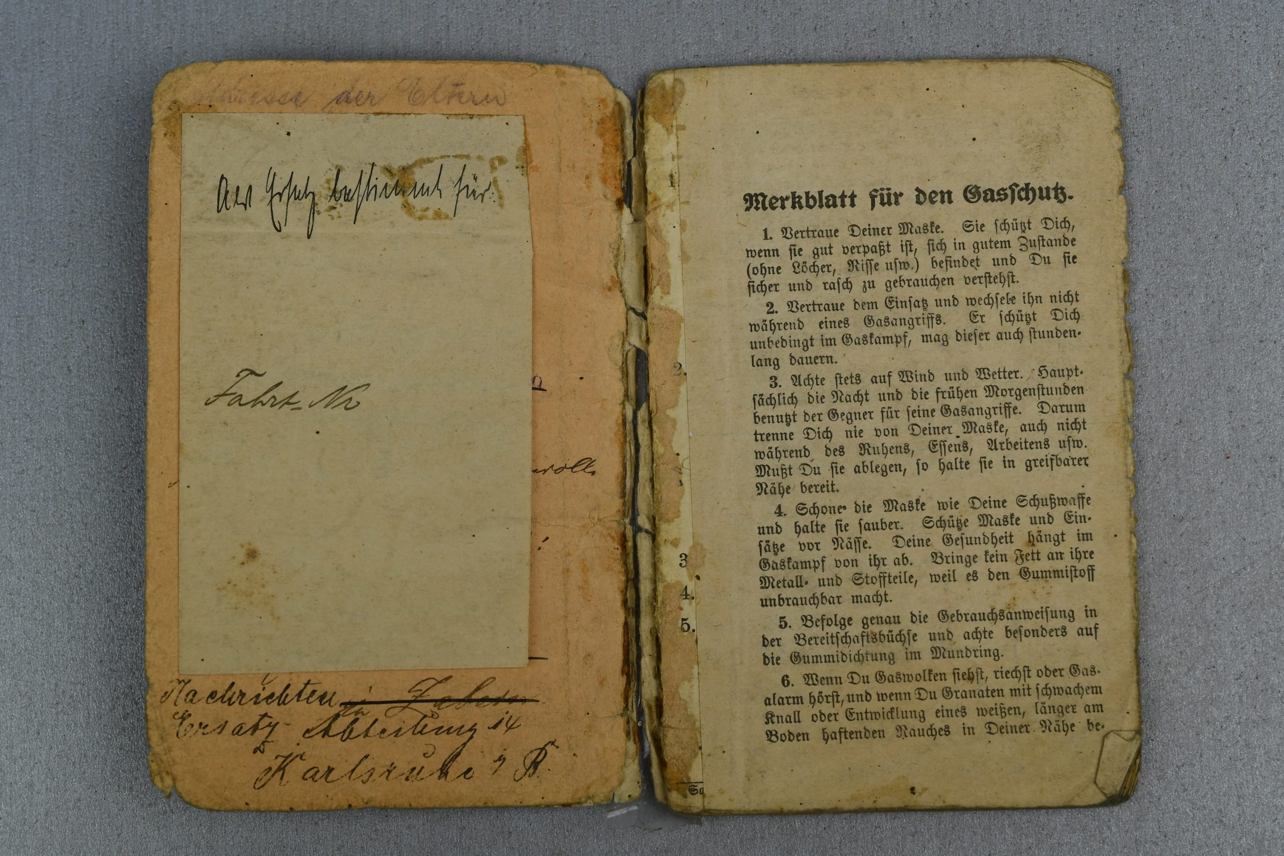 WW1 German Soldbuch Western Front Belgium – Gent — image 2
