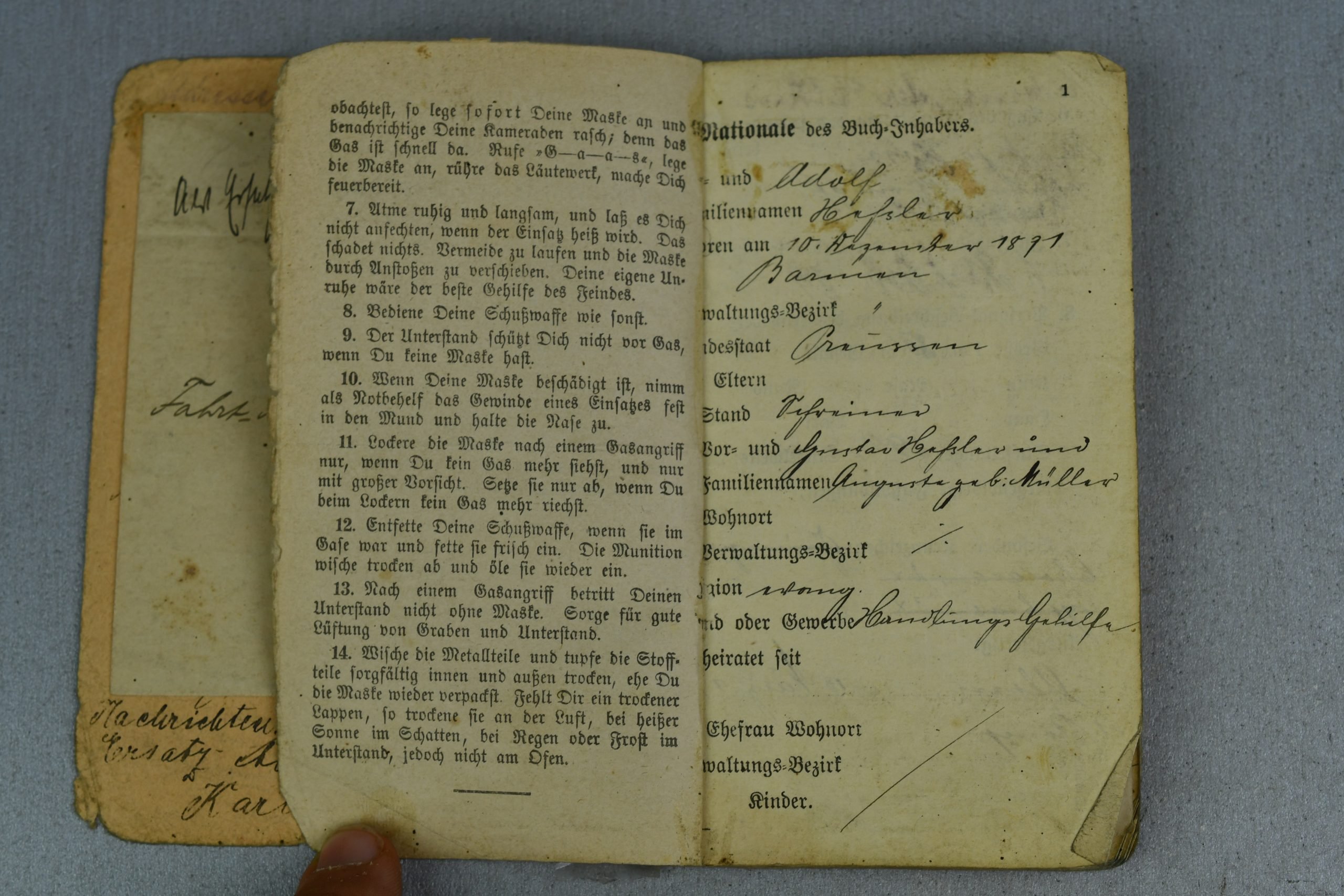 WW1 German Soldbuch Western Front Belgium – Gent — image 3