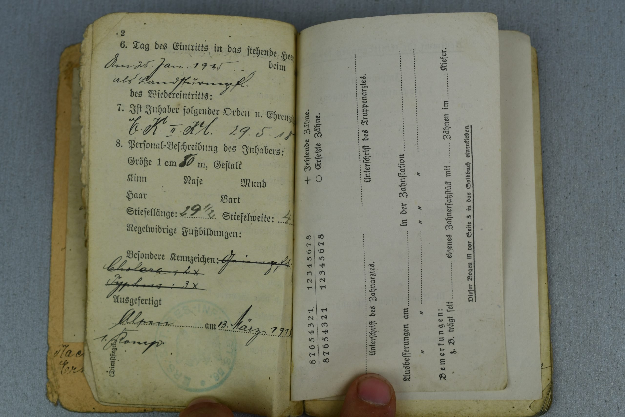 WW1 German Soldbuch Western Front Belgium – Gent — image 4