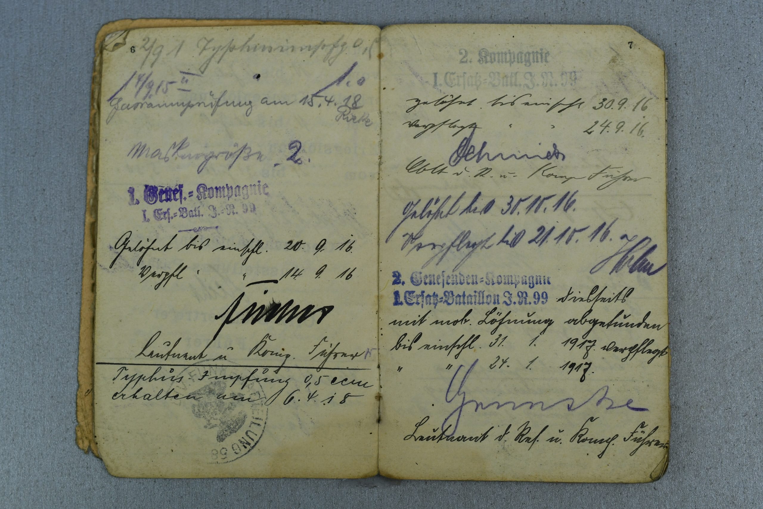 WW1 German Soldbuch Western Front Belgium – Gent — image 7