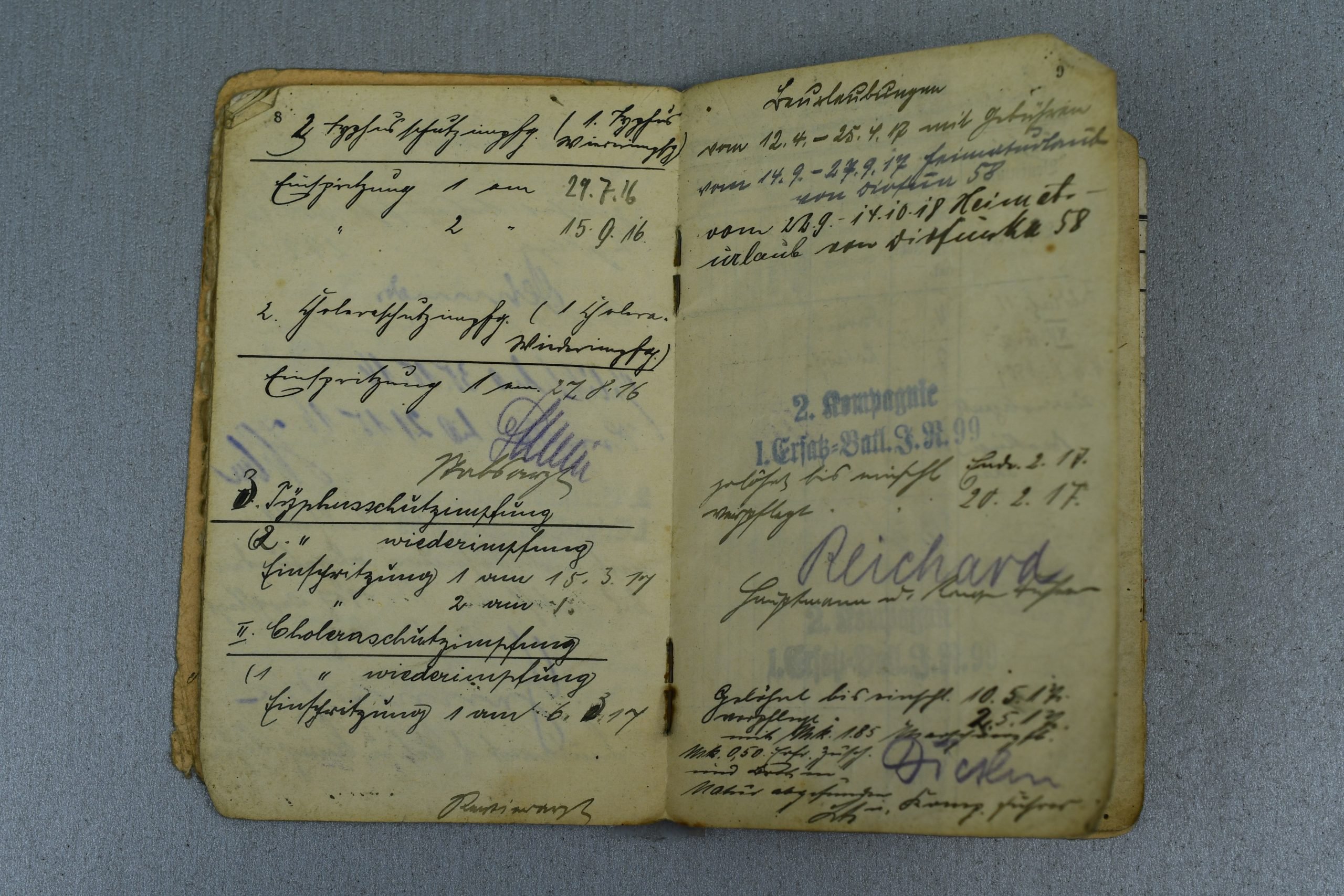 WW1 German Soldbuch Western Front Belgium – Gent — image 9