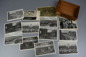 12x original German WW2 post cards in sigare case