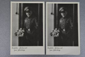 2x original army (Heer) portrait in Waffenrock