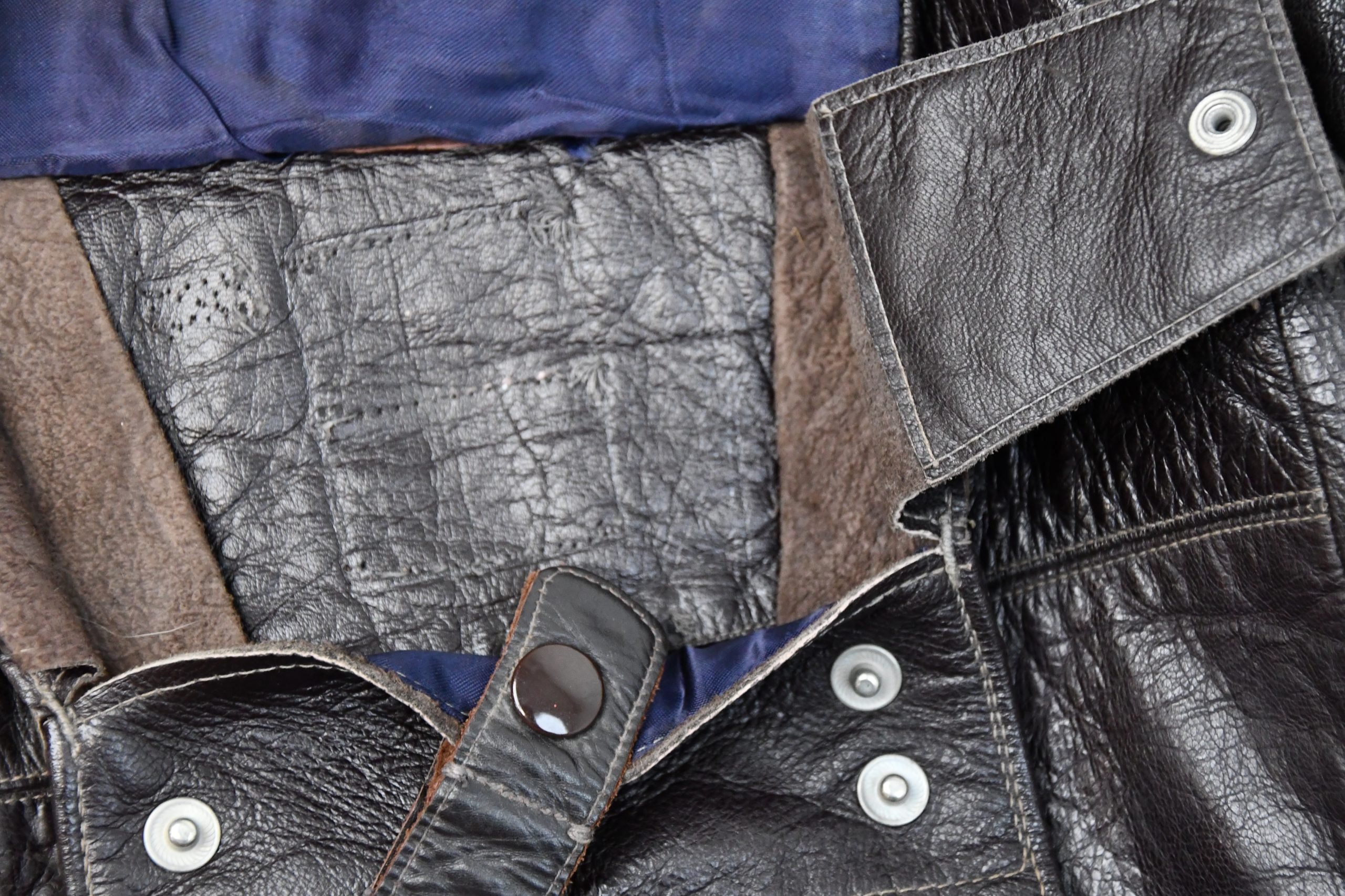 RARE Luftwaffe late-war 'Reich Defence' leather fighter pilot trousers with RBNr. — image 16