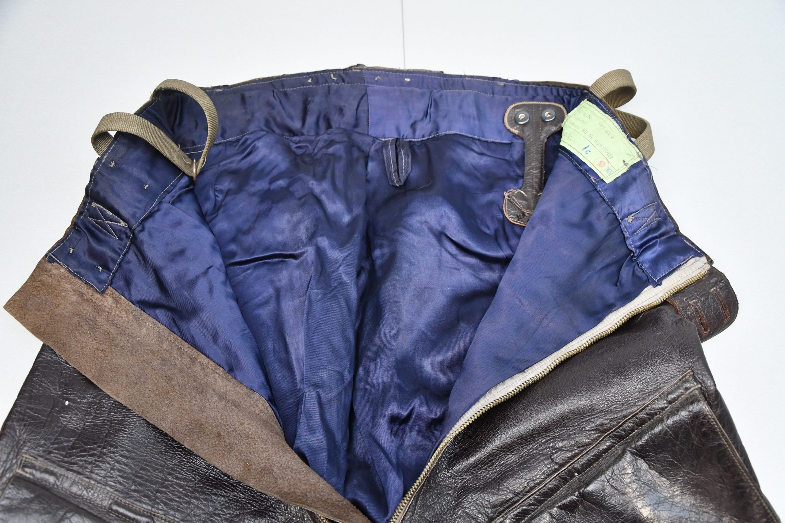 RARE Luftwaffe late-war 'Reich Defence' leather fighter pilot trousers with RBNr. — image 20
