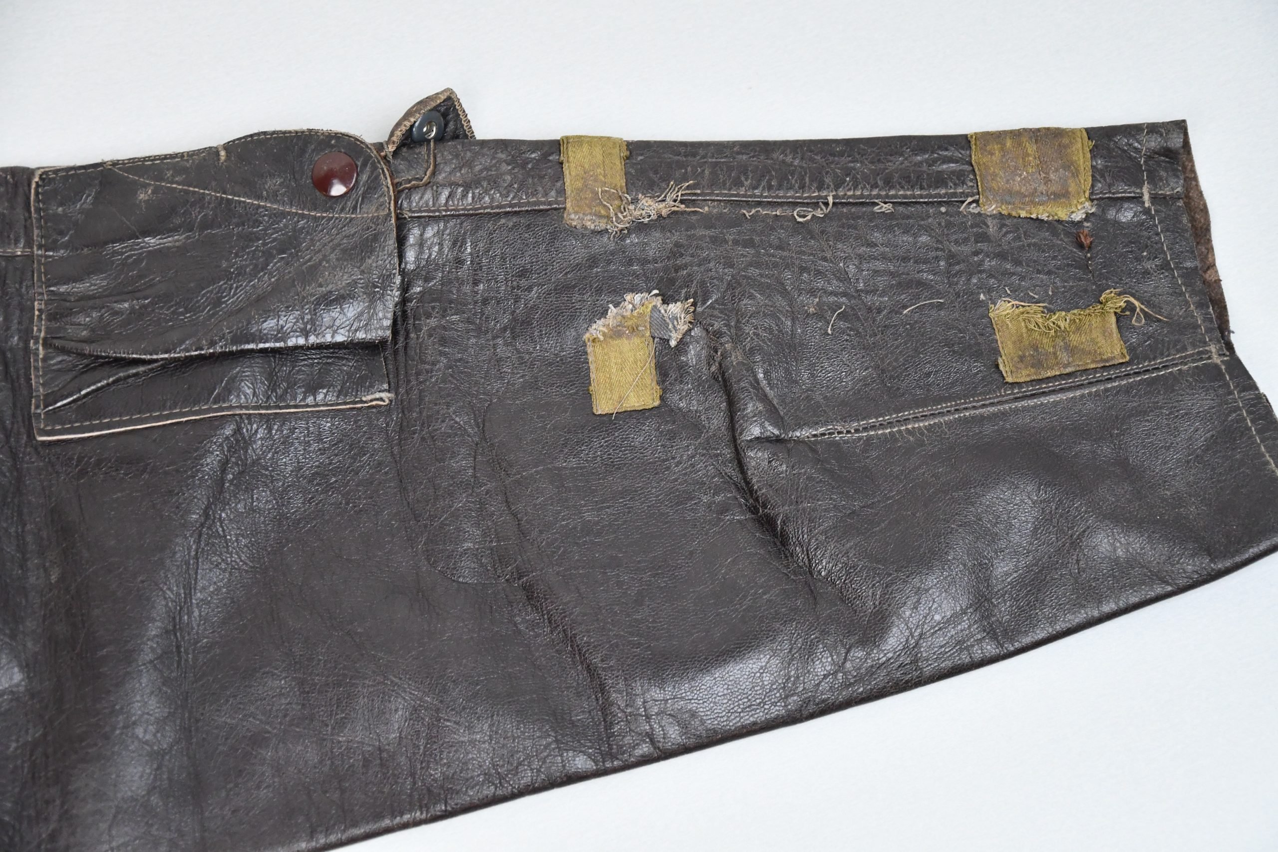 RARE Luftwaffe late-war 'Reich Defence' leather fighter pilot trousers with RBNr. — image 24