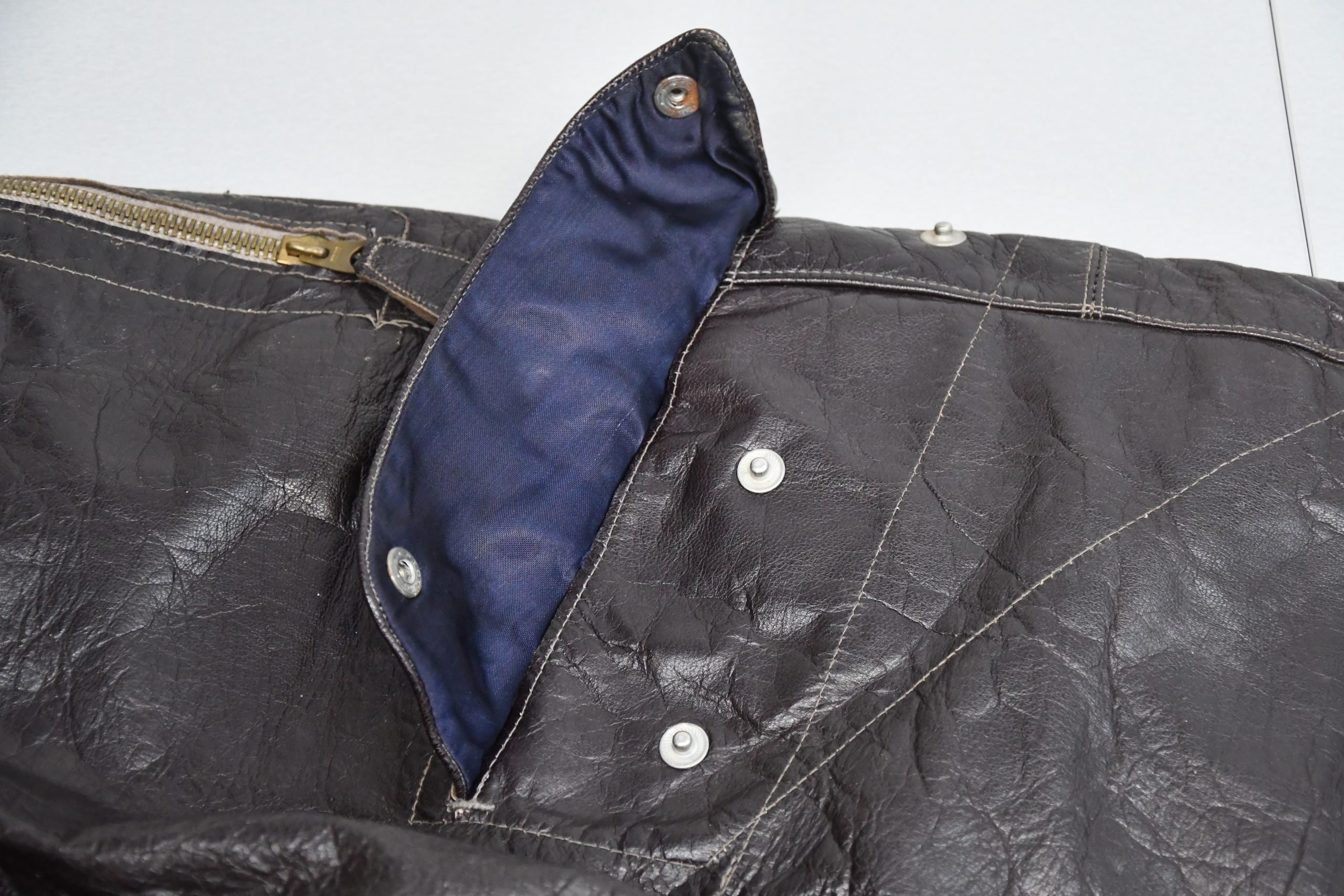 RARE Luftwaffe late-war 'Reich Defence' leather fighter pilot trousers with RBNr. — image 30