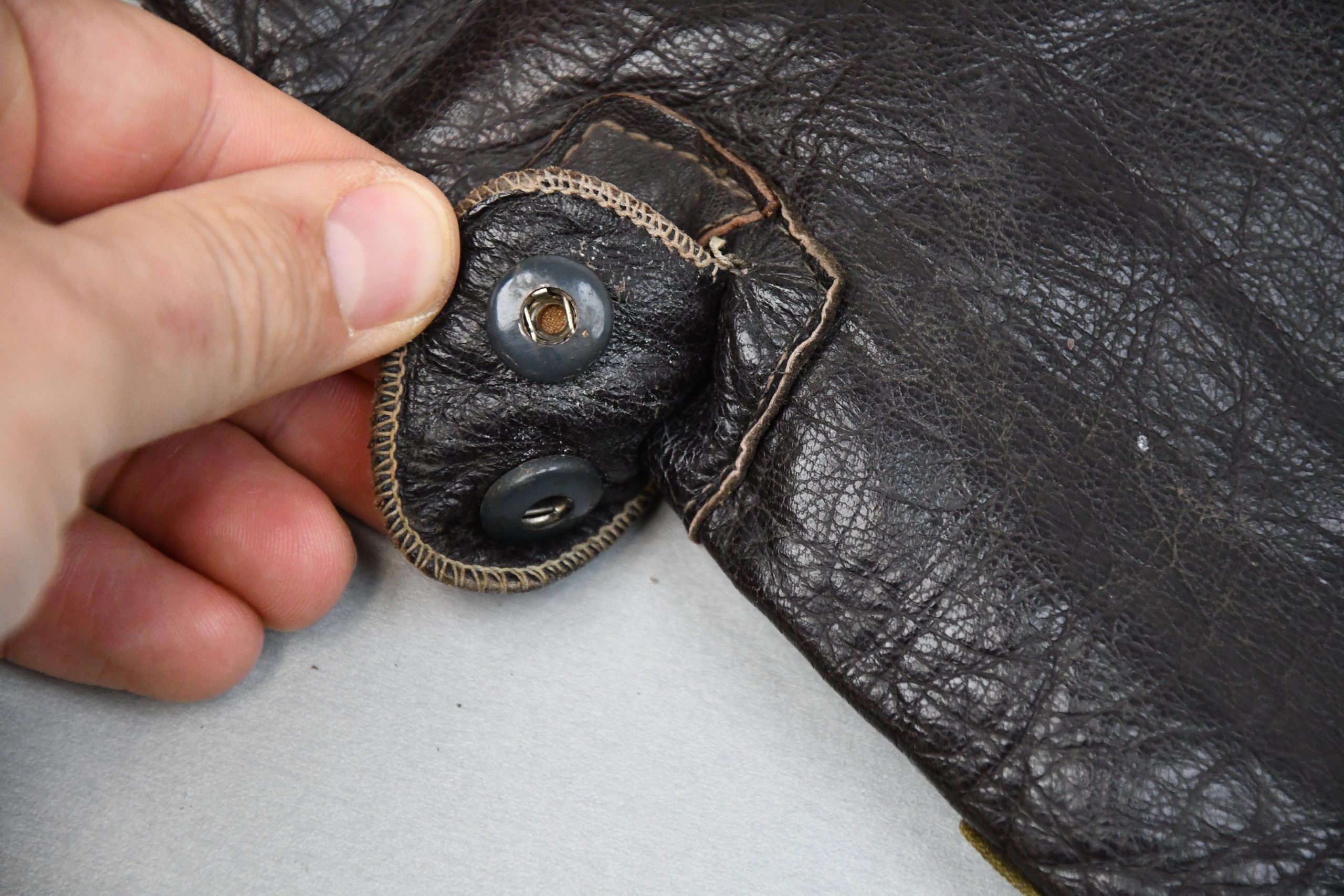 RARE Luftwaffe late-war 'Reich Defence' leather fighter pilot trousers with RBNr. — image 6