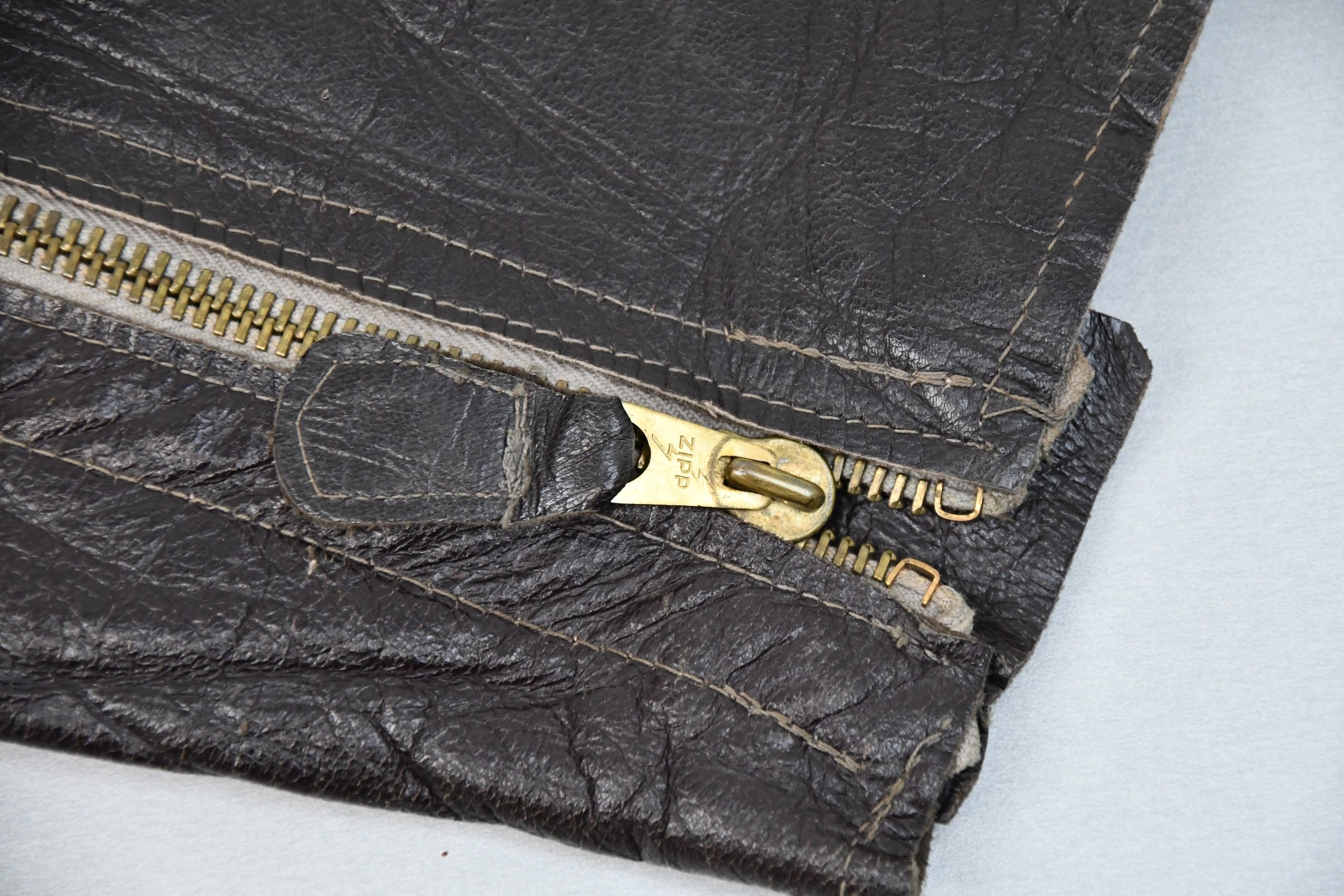 RARE Luftwaffe late-war 'Reich Defence' leather fighter pilot trousers with RBNr. — image 8