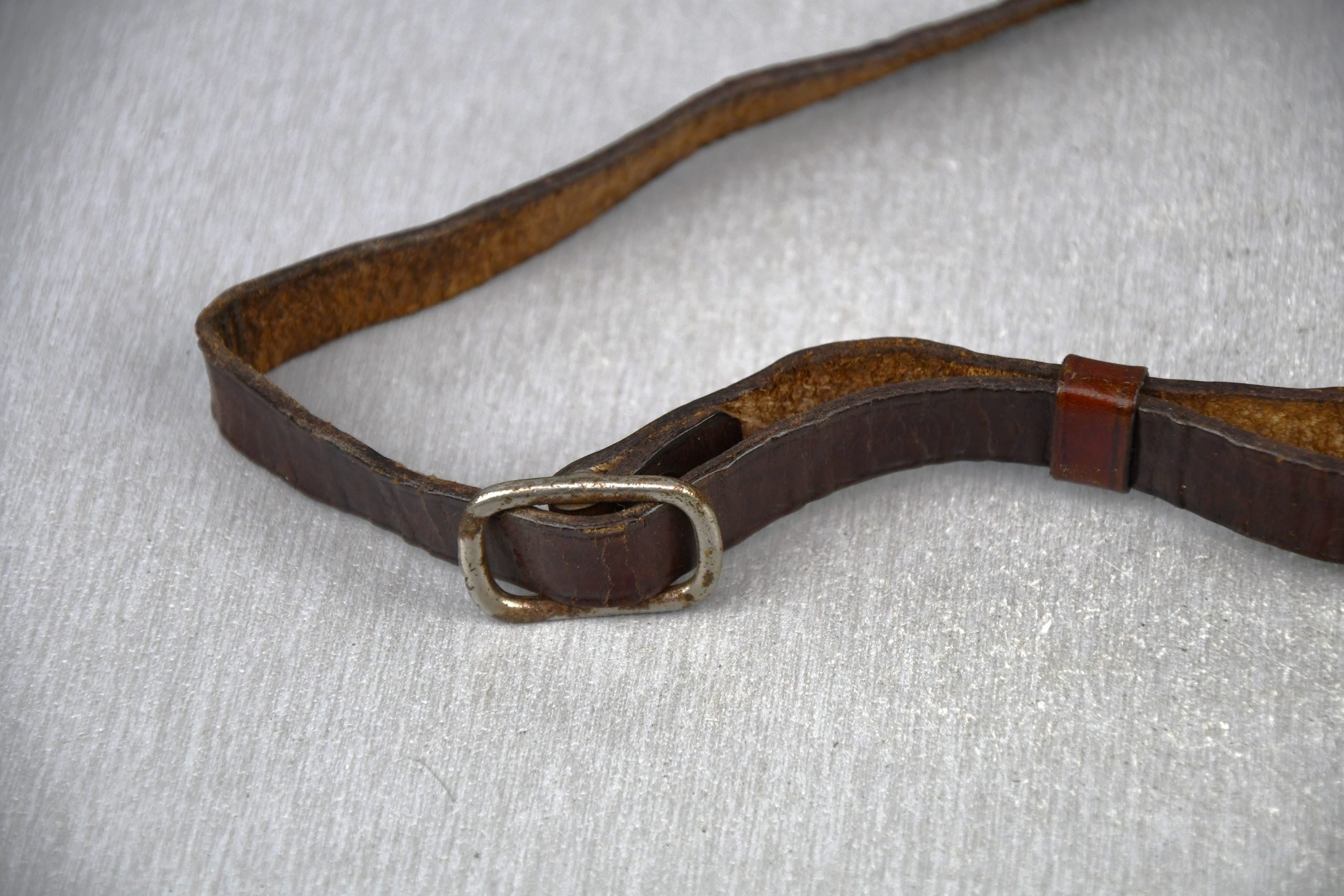 German political/Hitlerjugend brown leather shoulder cross strap — image 2