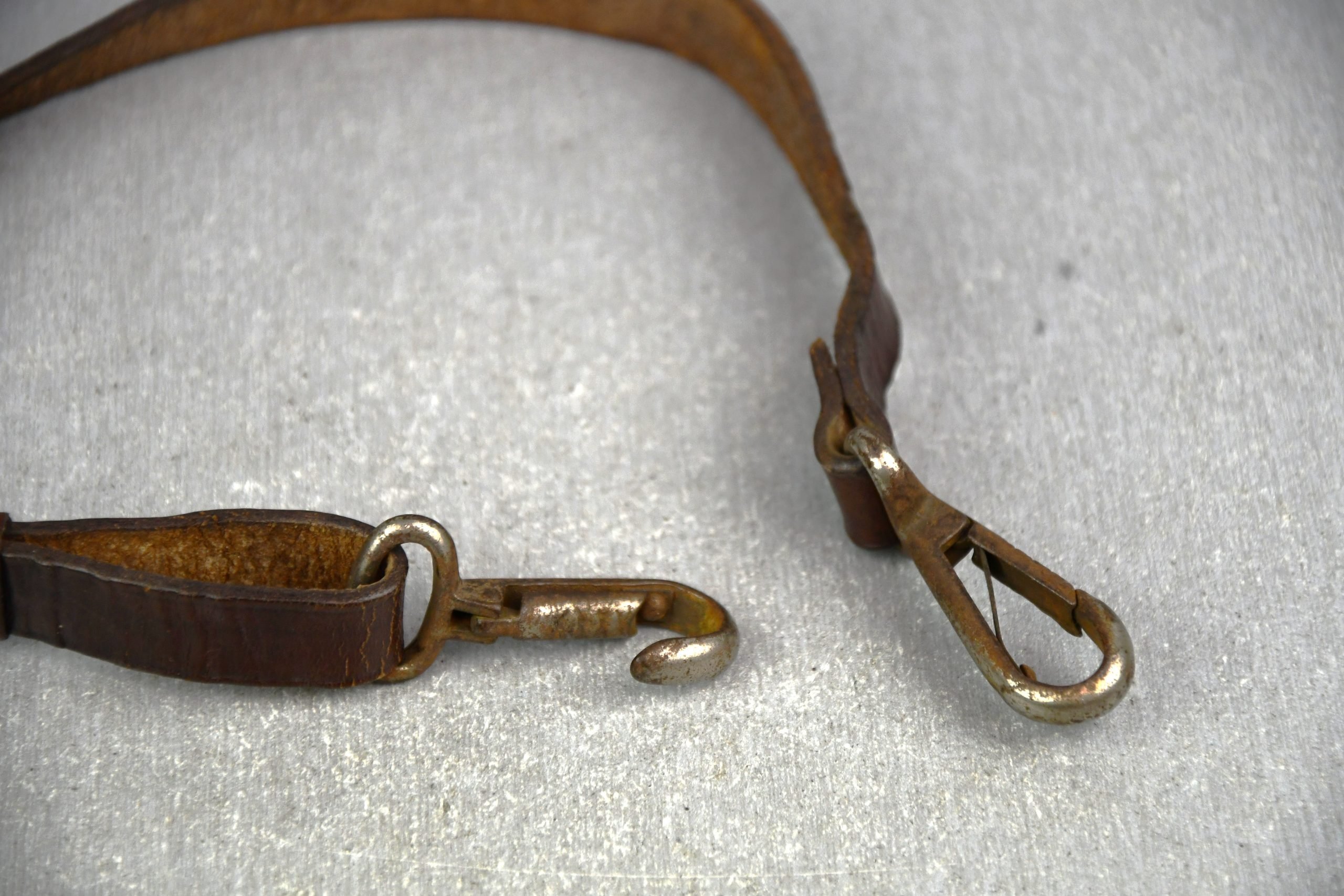 German political/Hitlerjugend brown leather shoulder cross strap — image 3