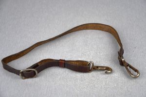 German political/Hitlerjugend brown leather shoulder cross strap